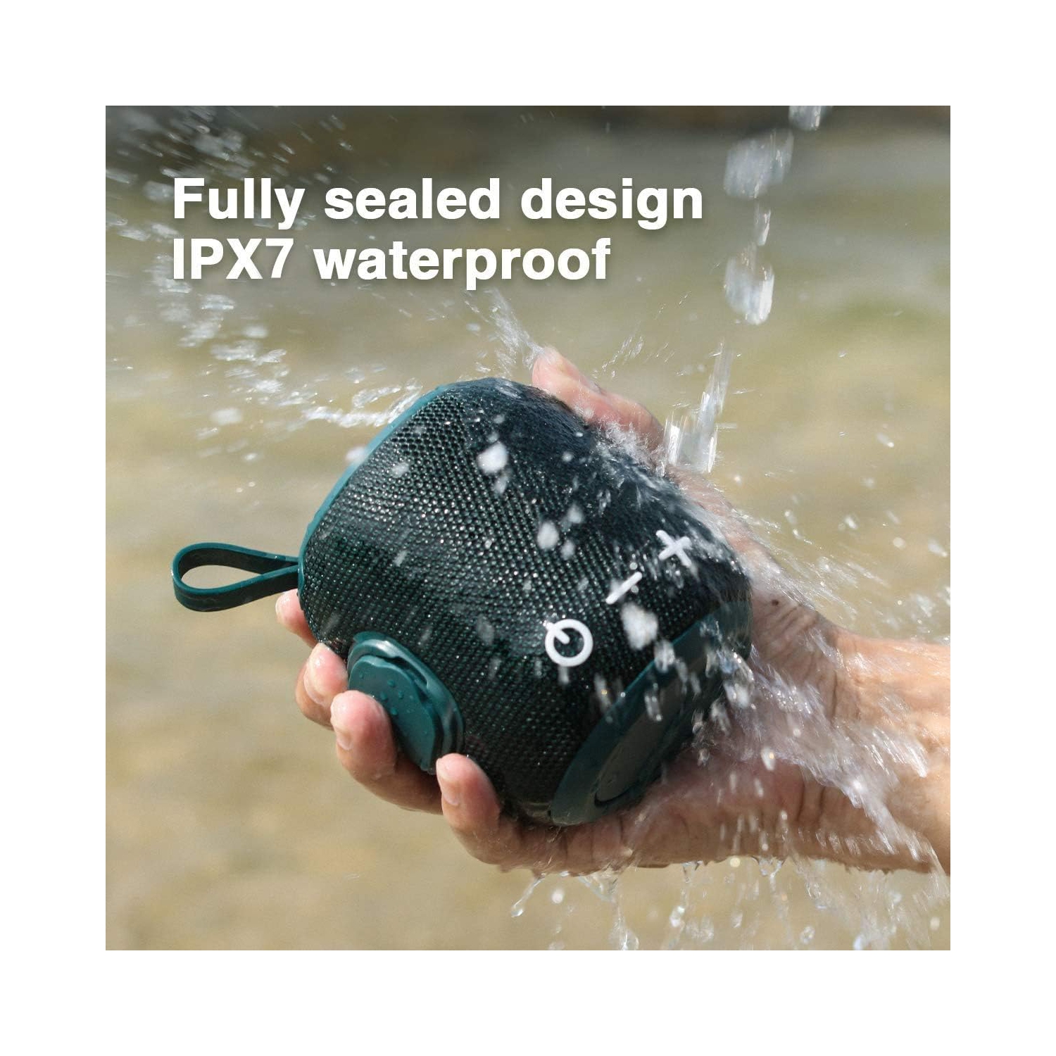 Haut-parleur Bluetooth sans fil Bluetooth 5,0, mini haut-parleurs portatifs 360 son ambiophonique HD stéréo IPX7 étanche pour haut-parleur intérieur