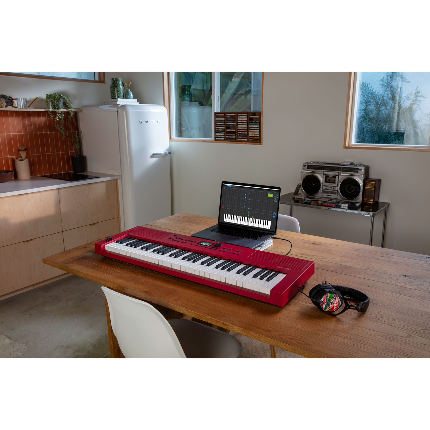 Roland GO:KEYS 3 61-Key Music Creation Keyboard - Dark Red