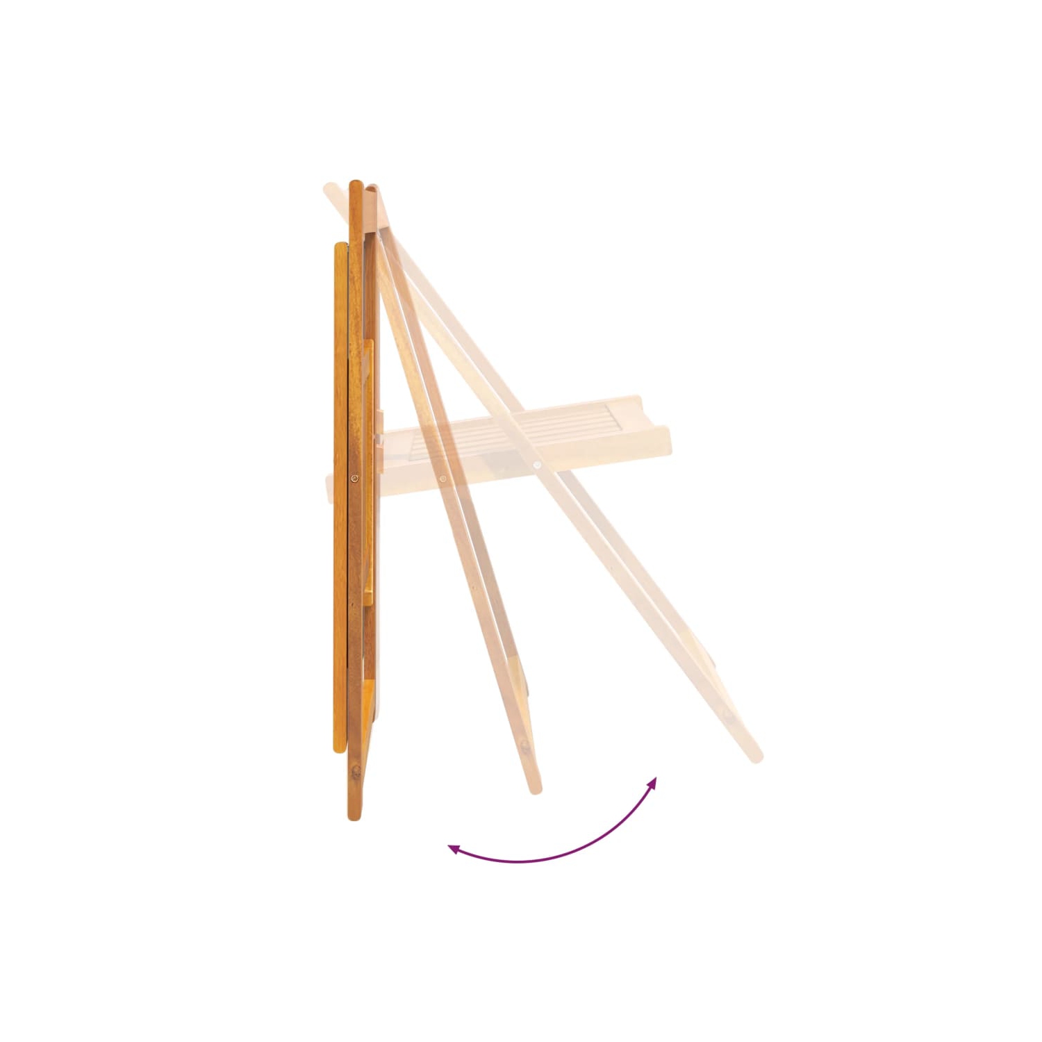 vidaXL Folding Garden Chairs 4 pcs Solid Wood Acacia