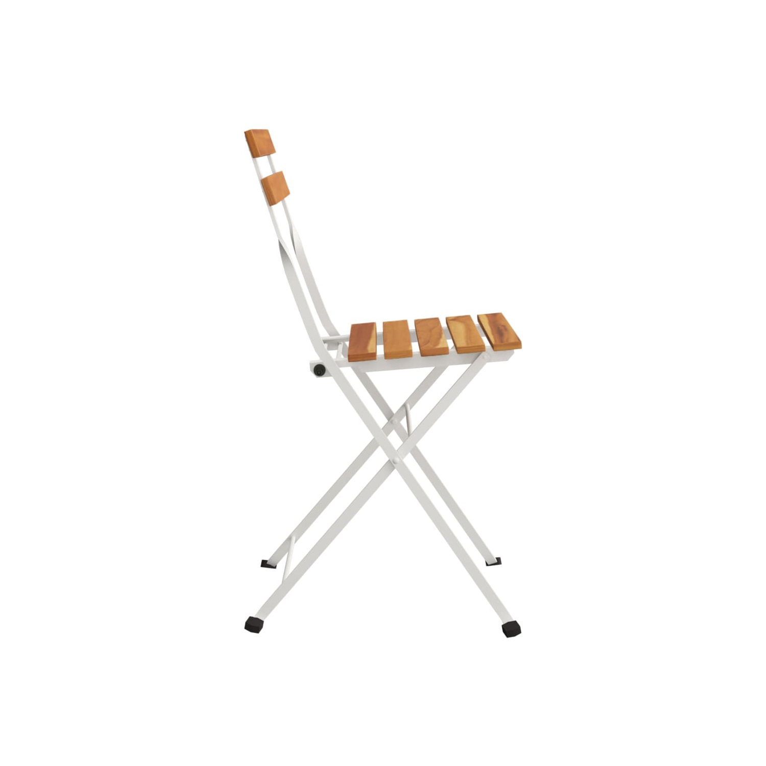 vidaXL Folding Bistro Chairs 4 pcs Solid Wood Acacia and Steel