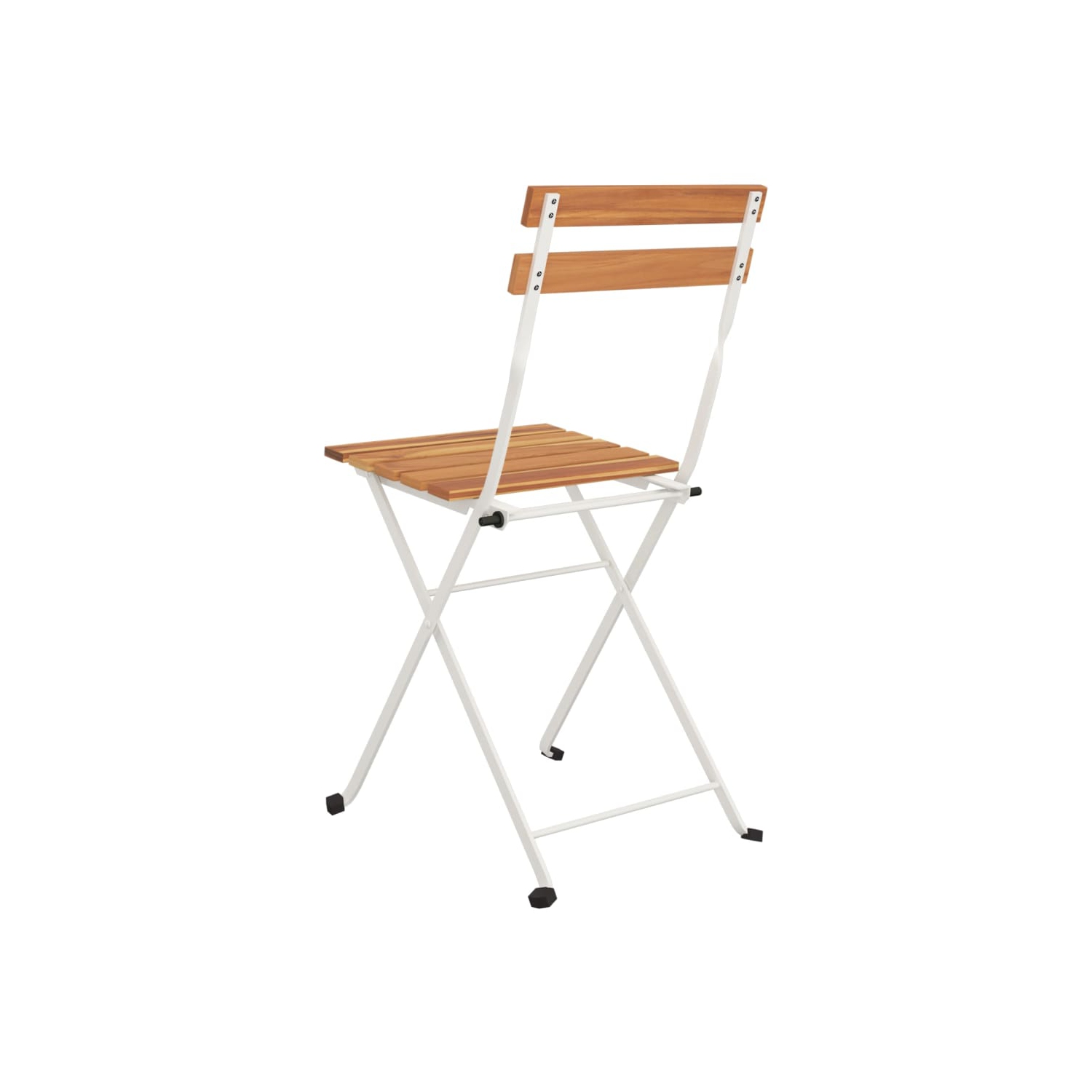 vidaXL Folding Bistro Chairs 4 pcs Solid Wood Acacia and Steel