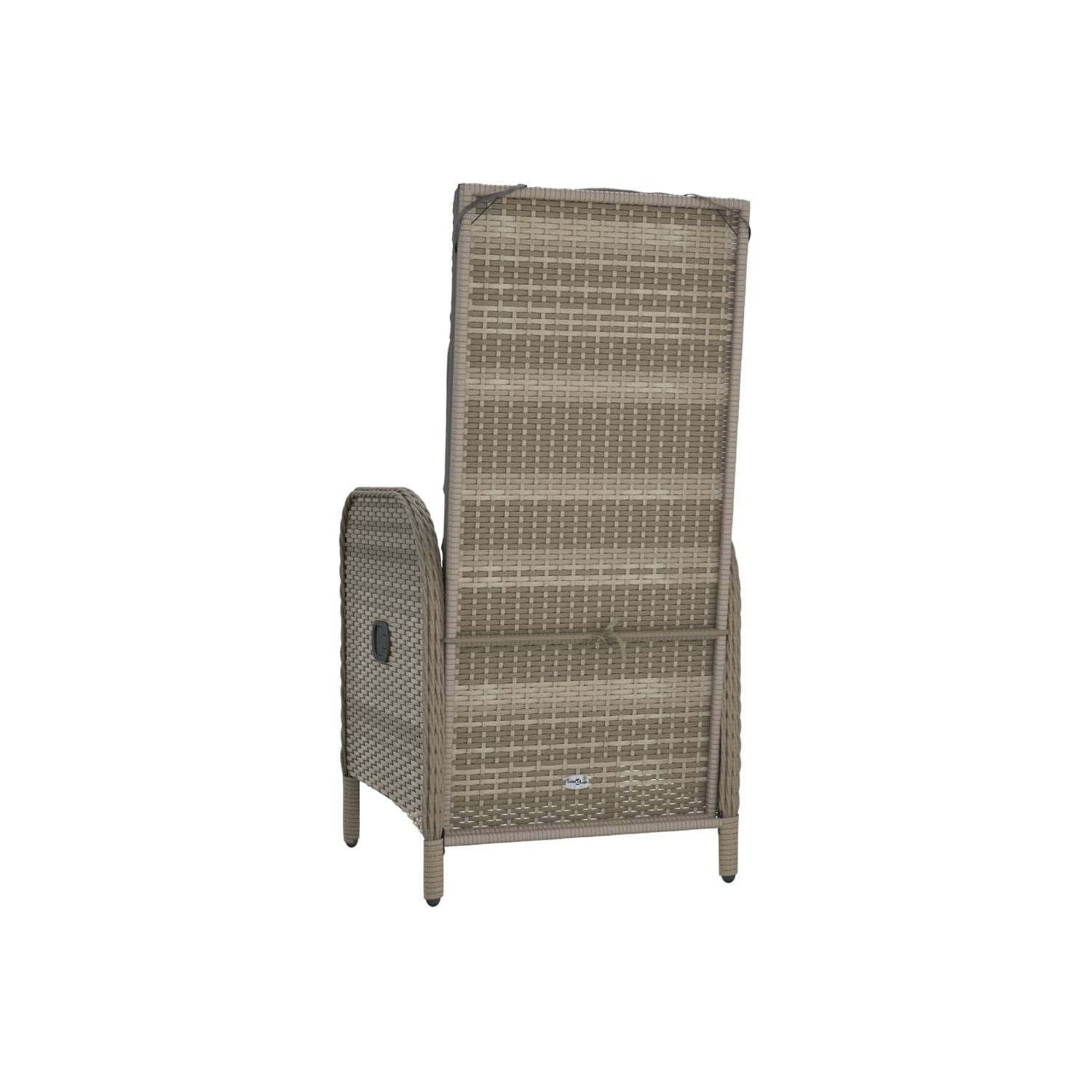 Chaises d'extérieur 2 pièces en poly rotin gris