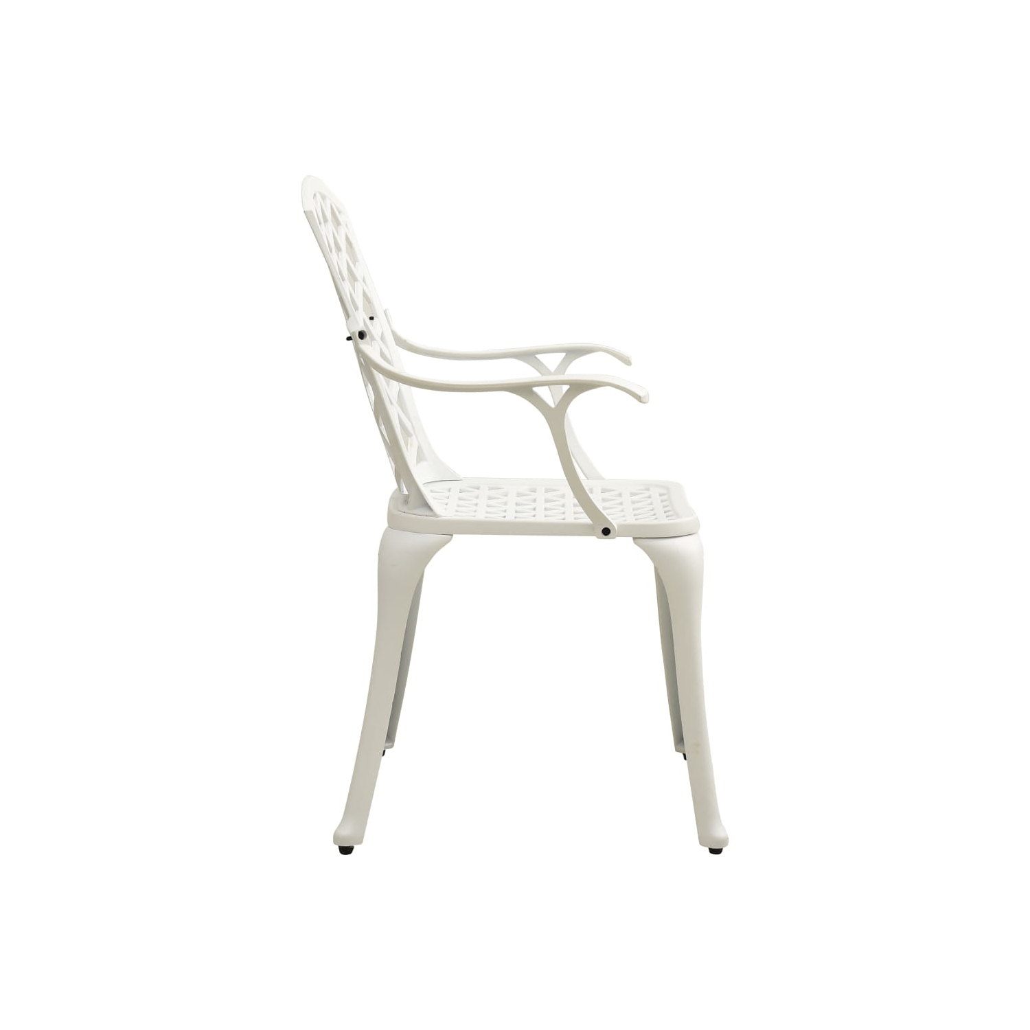 vidaXL Garden Chairs 6 pcs Cast Aluminium White