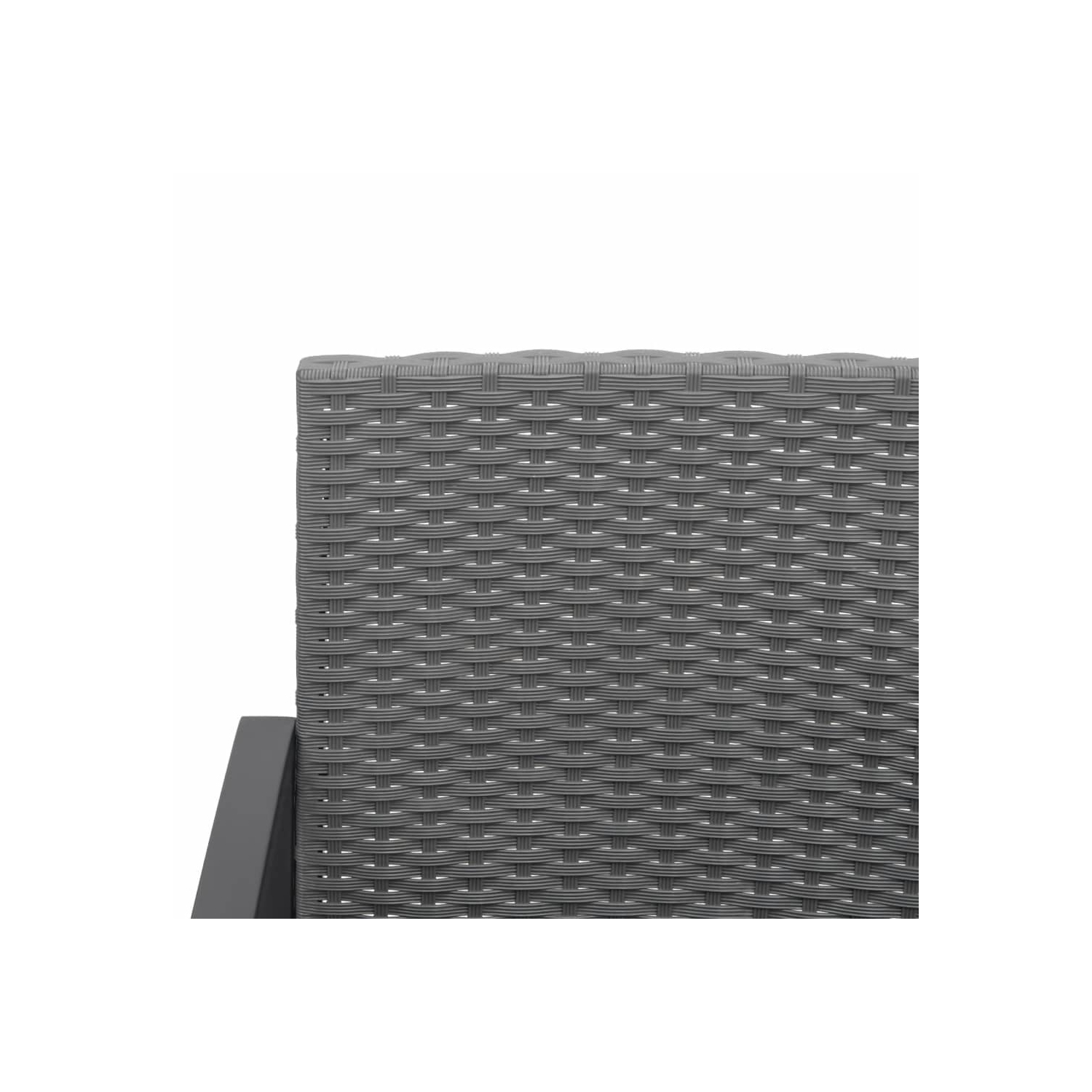 vidaXL Garden Dining Chairs 2 pcs Dark Grey PP Rattan