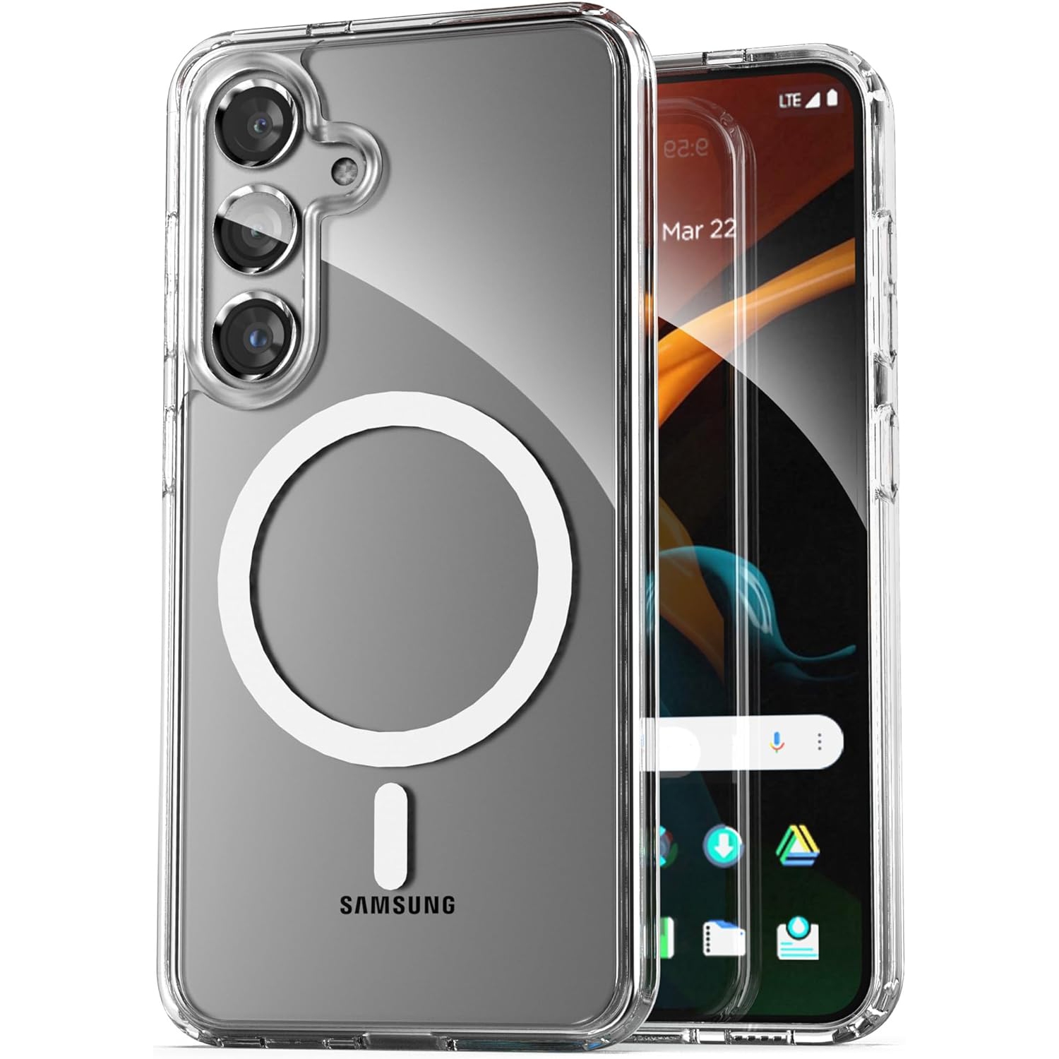 Magnetic Case for Samsung S24 PLUS, Compatible with MagSafe Wireless Charging, Shockproof Phone Bumper Cover, Anti-Scratch Clearview-FREE SHIPPING