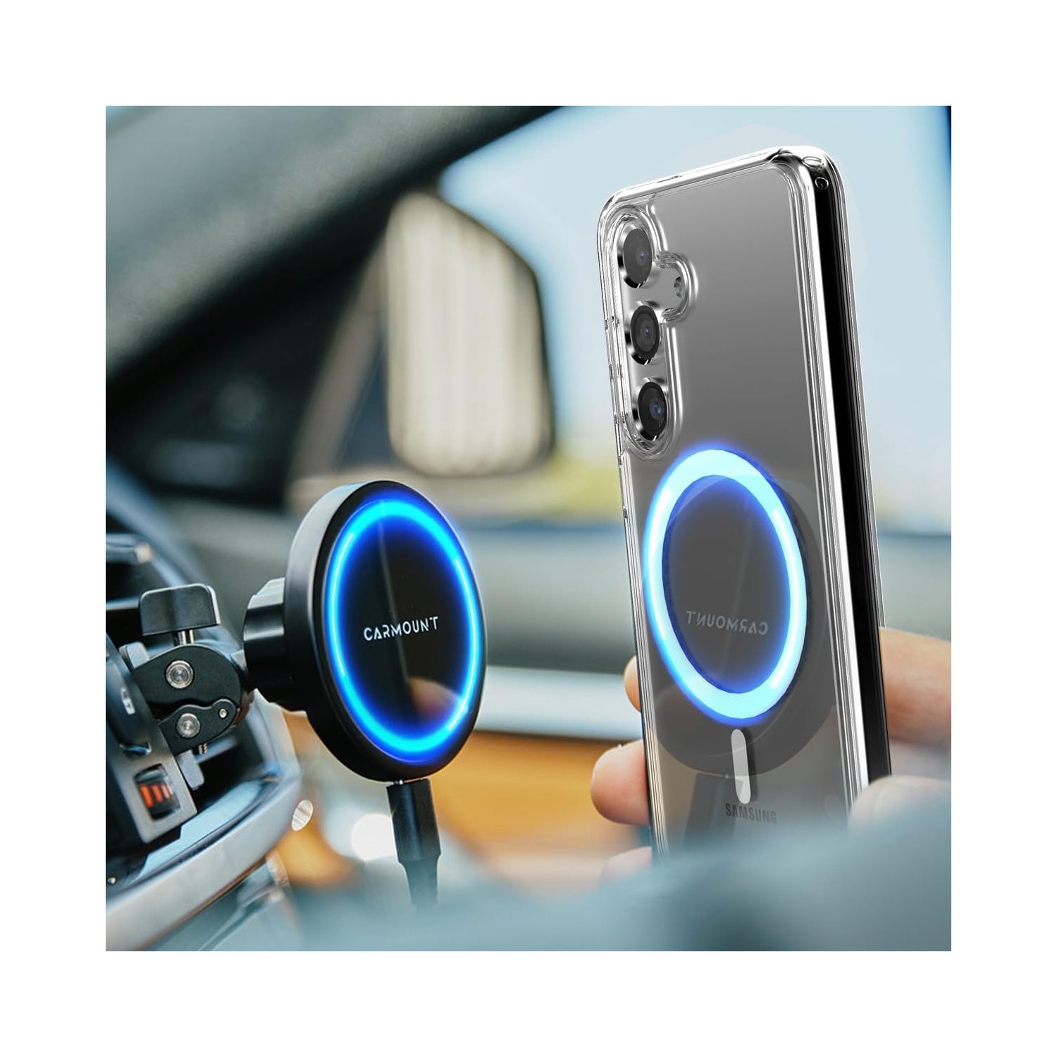 Magnetic Case for Samsung S24 PLUS, Compatible with MagSafe Wireless Charging, Shockproof Phone Bumper Cover, Anti-Scratch Clearview-FREE SHIPPING