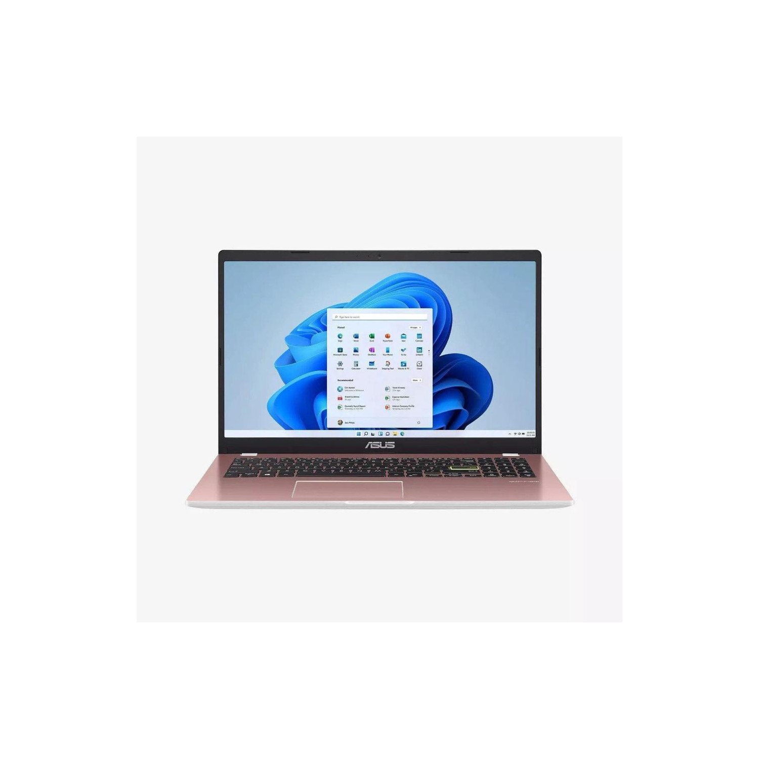 ASUS Vivobook Go 15.6" FHD Laptop, Intel Pentium N6000, 4GB 128GB, Microsoft Office 365, Window 11 Home, Pink, Dedicated Number Pad