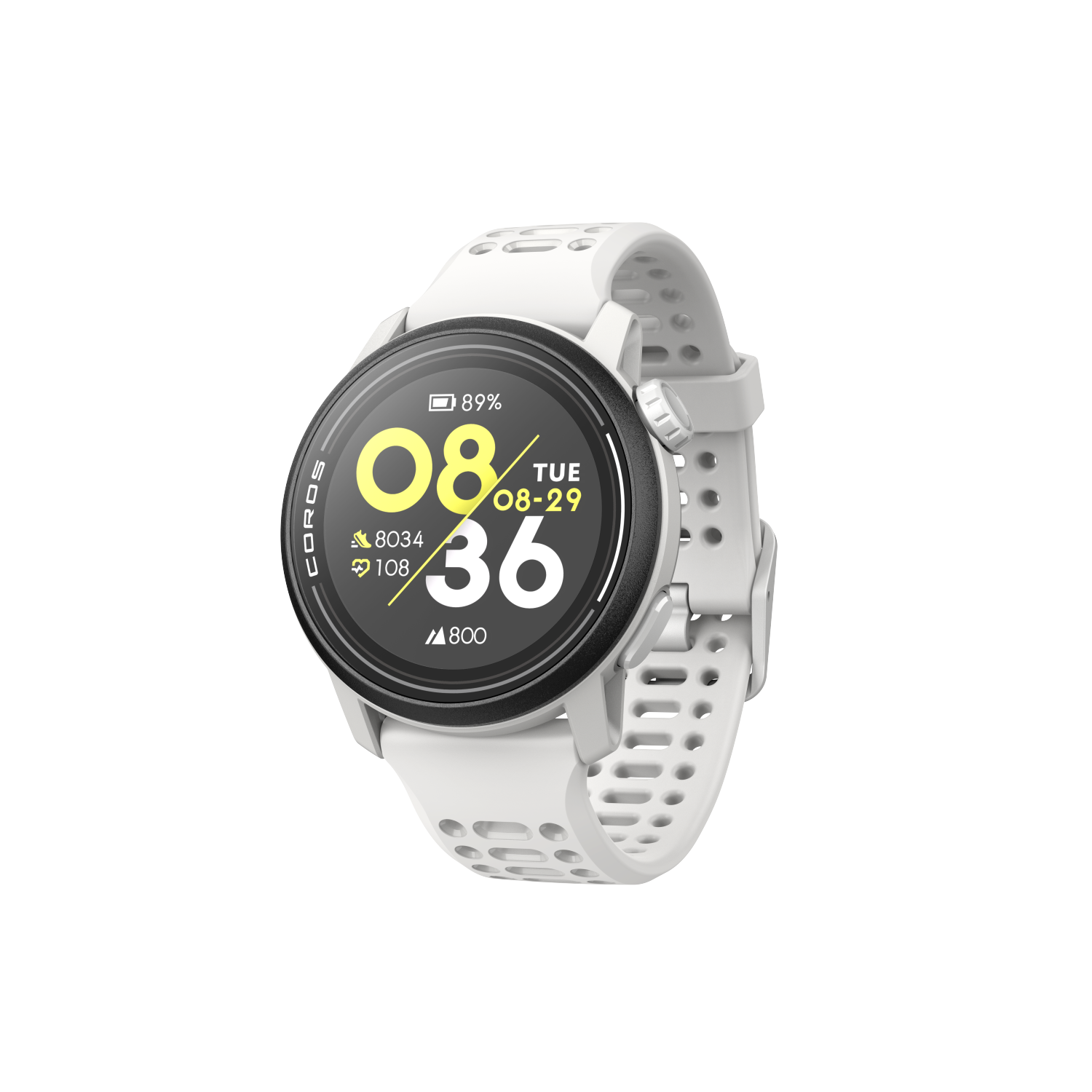 COROS PACE 3 Montre GPS de sport - Bracelet en silicone blanc
