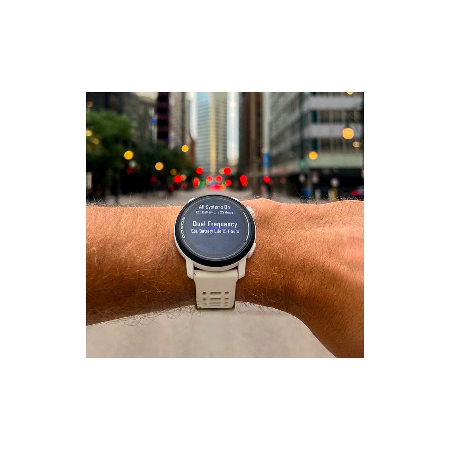 COROS PACE 3 Montre GPS de sport - Bracelet en silicone blanc