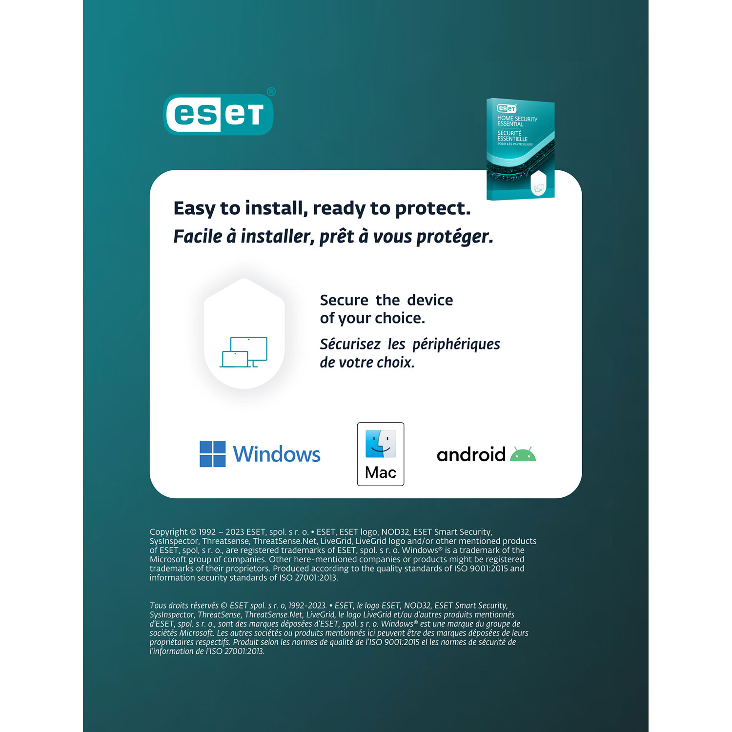 ESET Home Security Essential - 3 Devices - 1 Year