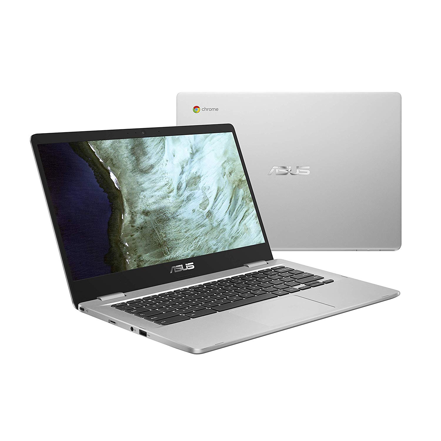 ASUS CX1400CKA-WS01-CB 14" HD Celeron N4500 4GB RAM 64GB SSD Chrome OS Transparent Silver Refurbished Good