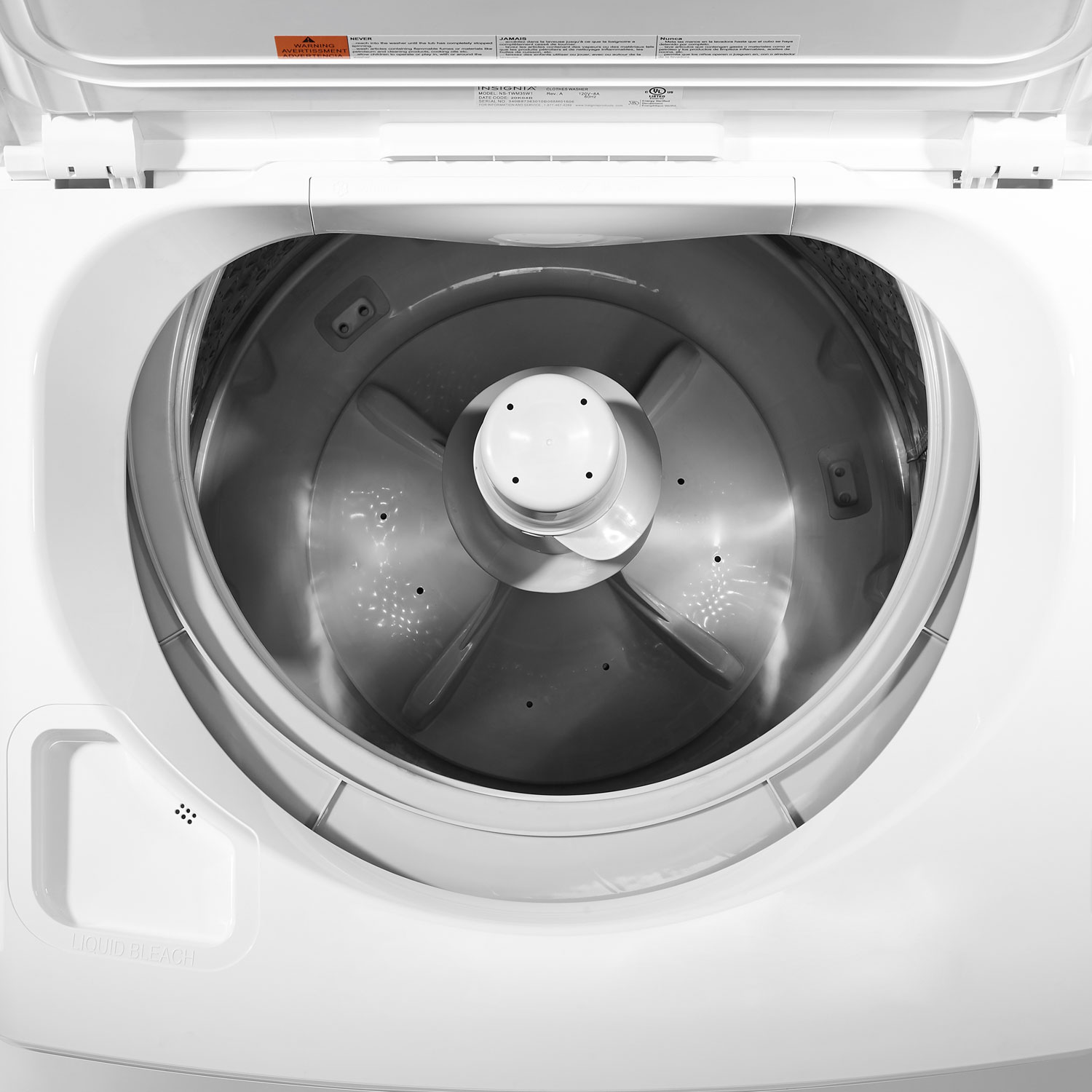 Insignia 4.3 Cu. Ft. High Efficiency 12-Cycle Top Load Washer - White - Only at Best Buy