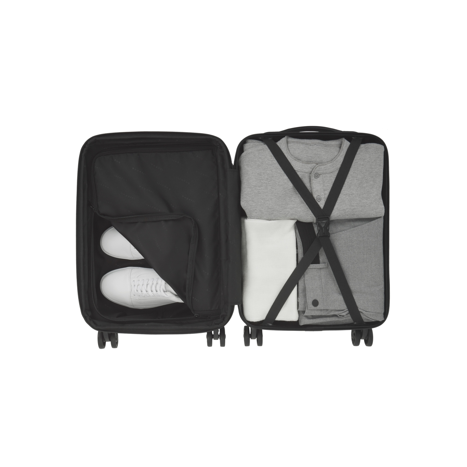 Bugatti - Tokyo Hardside Carry-on Luggage with Spinner Wheels - Grey