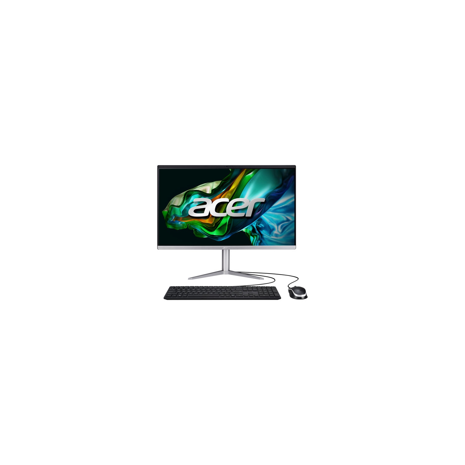 Refurbished - Acer Asipire C24 All-in-One PC - Black/Silver (AMD Ryzen 3 7320U/512GB SSD/8GB RAM/Windows 11)