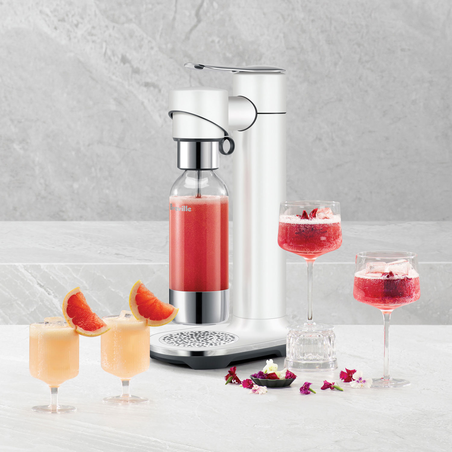 Breville InFizz Fusion 1L Soda Machine with FusionCap - Sea Salt