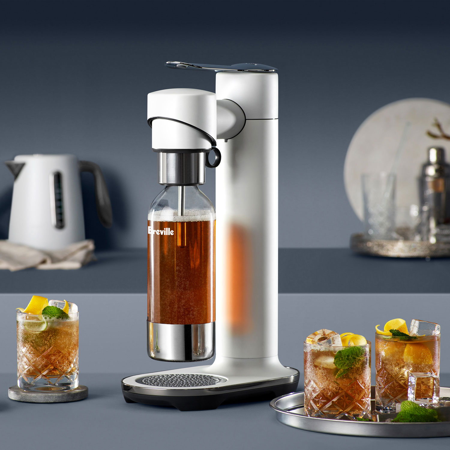 Breville InFizz Fusion 1L Soda Machine with FusionCap & Co2 Canister - Sea Salt