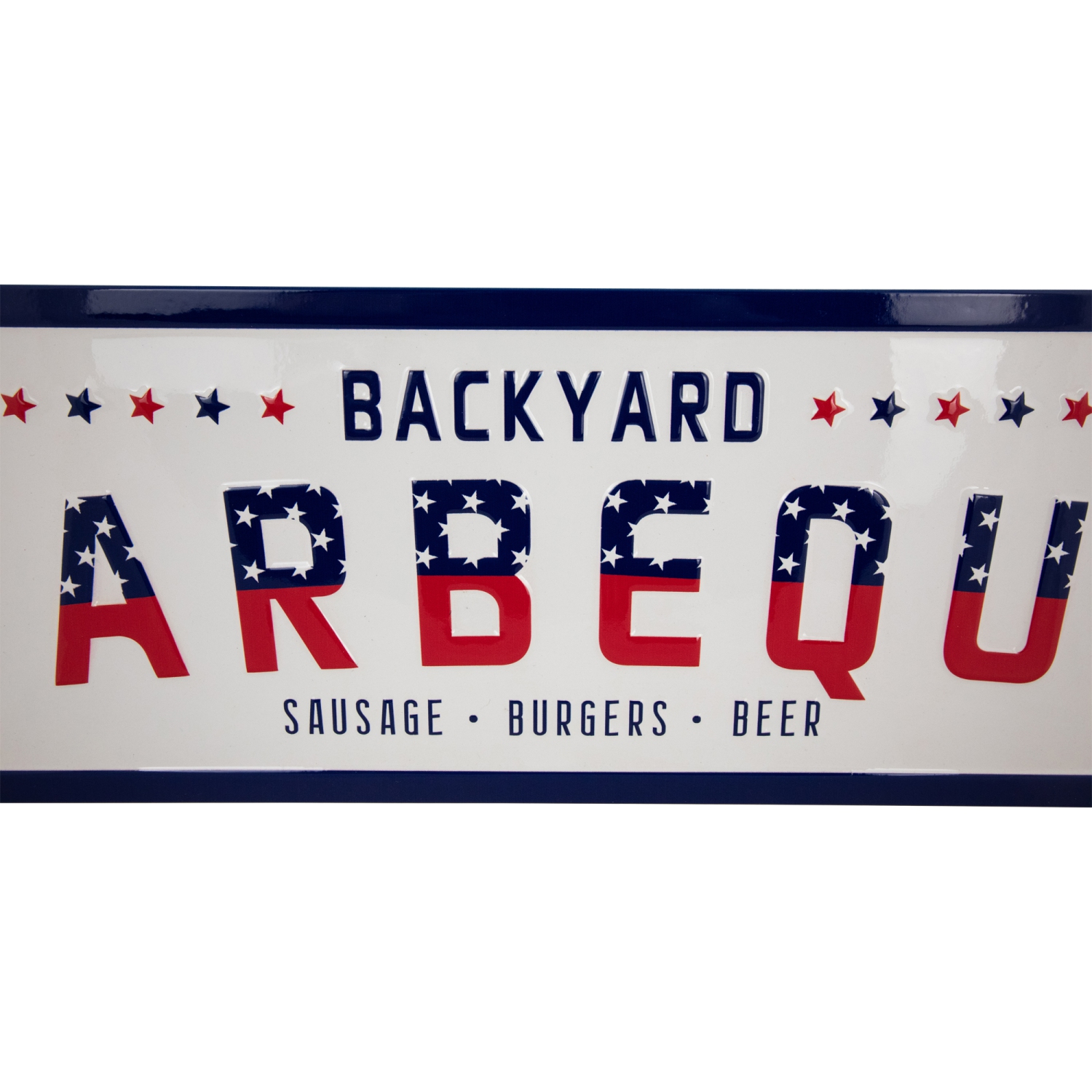 Affiche murale en métal, barbecue, décoration patriotique, 23&nbsp;po