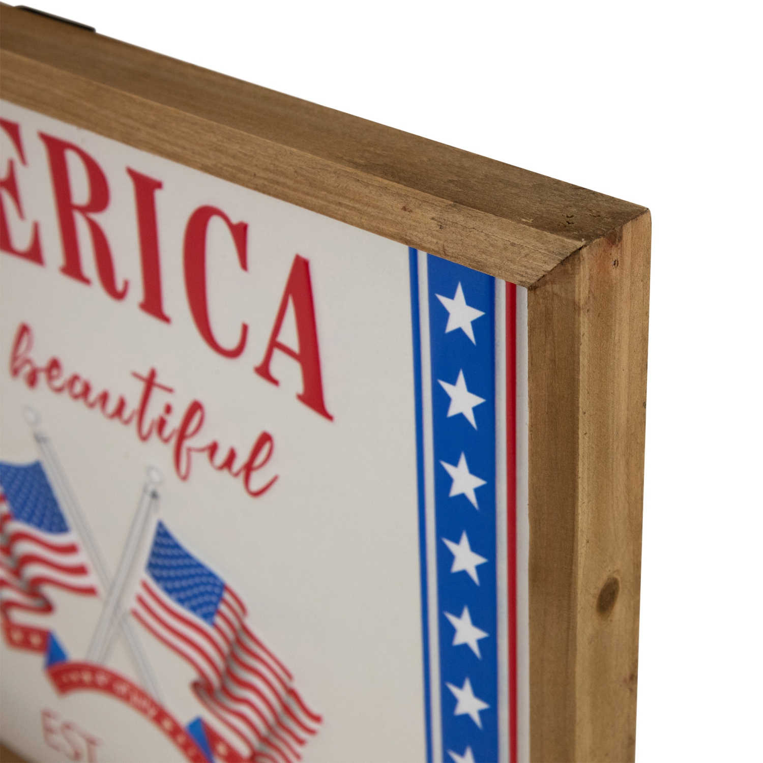Affiche murale encadrée « America the Beautiful Patriotic » - 15,75 po