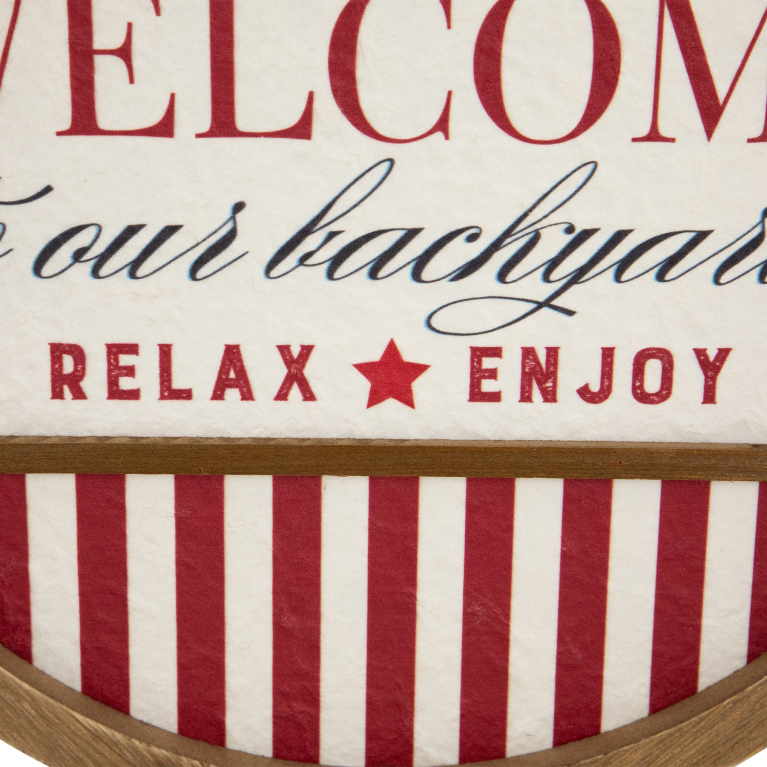 Affiche murale encadrée « Welcome to Our Backyard Americana » - 11,75 po