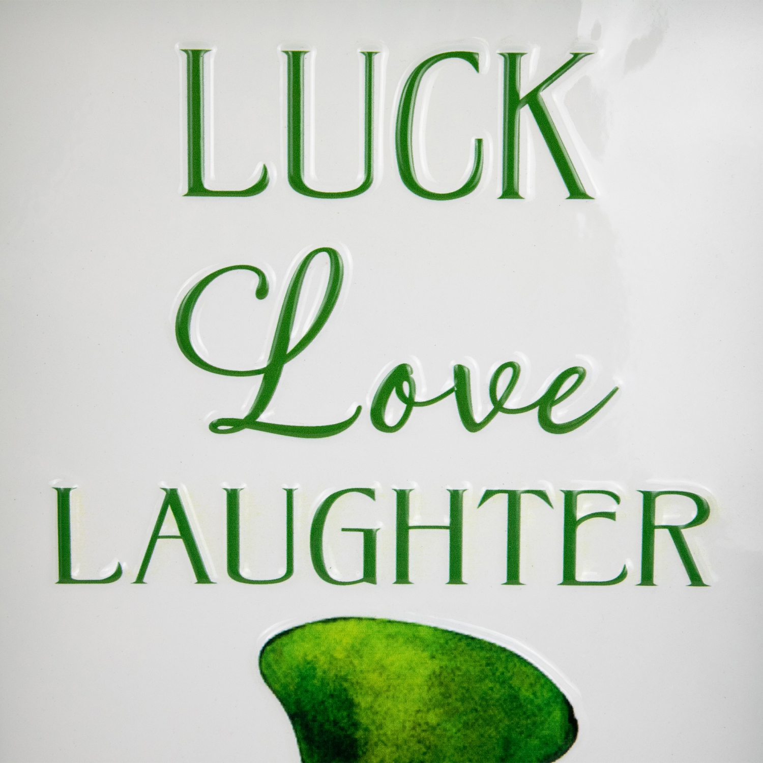 Luck Love Laughter St. Patricks Day Framed Wall Sign - 18"