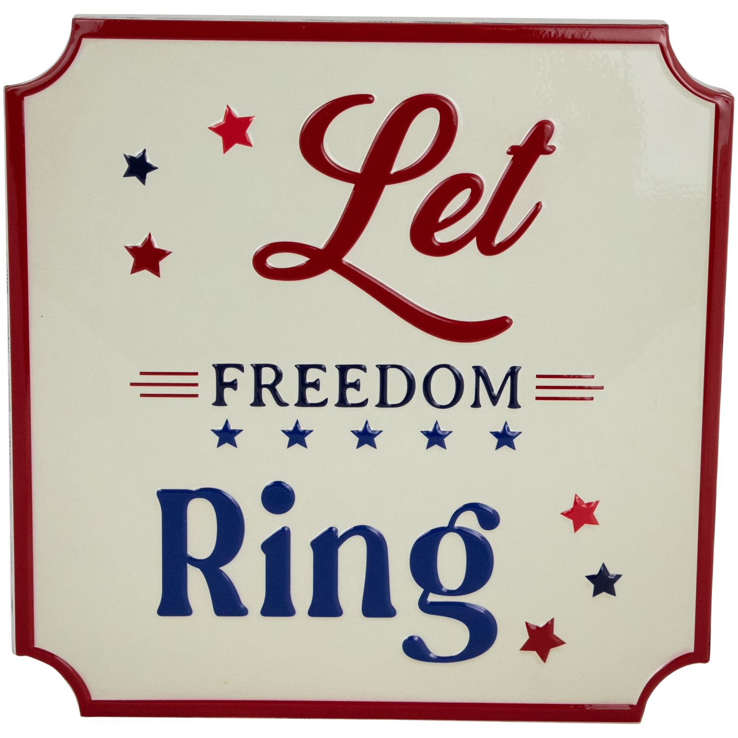 Affiche murale en métal « Let Freedom Ring Americana », 11,75 po