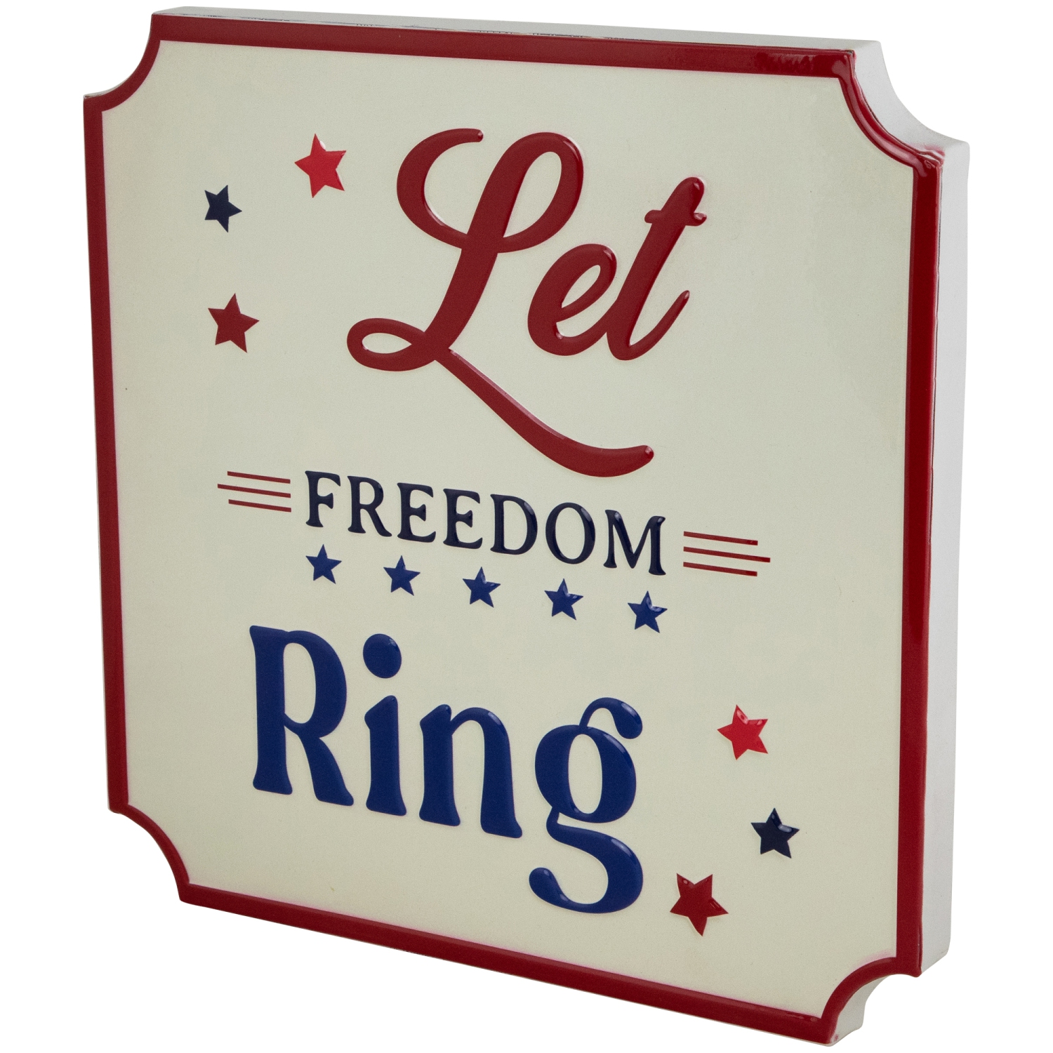 Affiche murale en métal « Let Freedom Ring Americana », 11,75 po