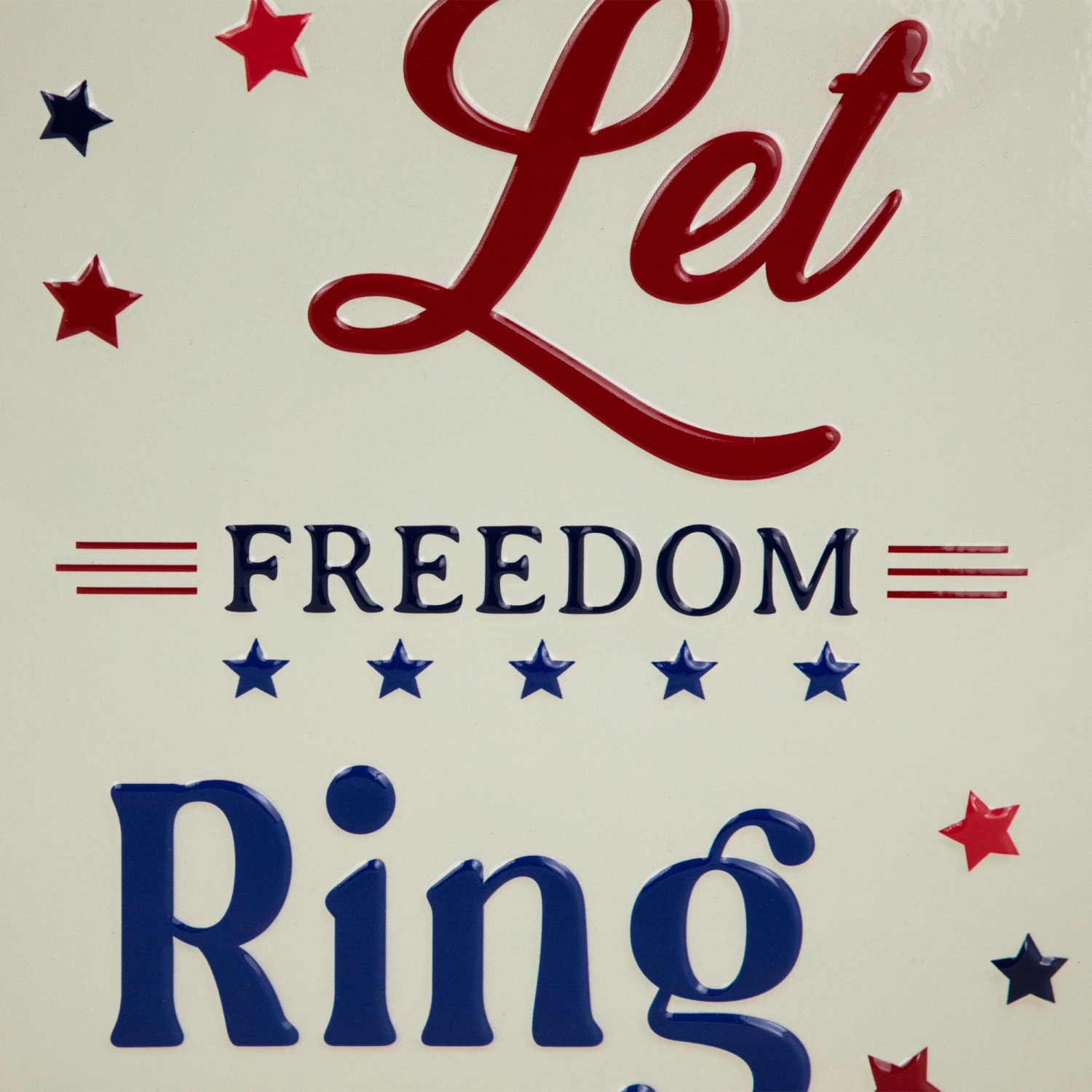 Affiche murale en métal « Let Freedom Ring Americana », 11,75 po