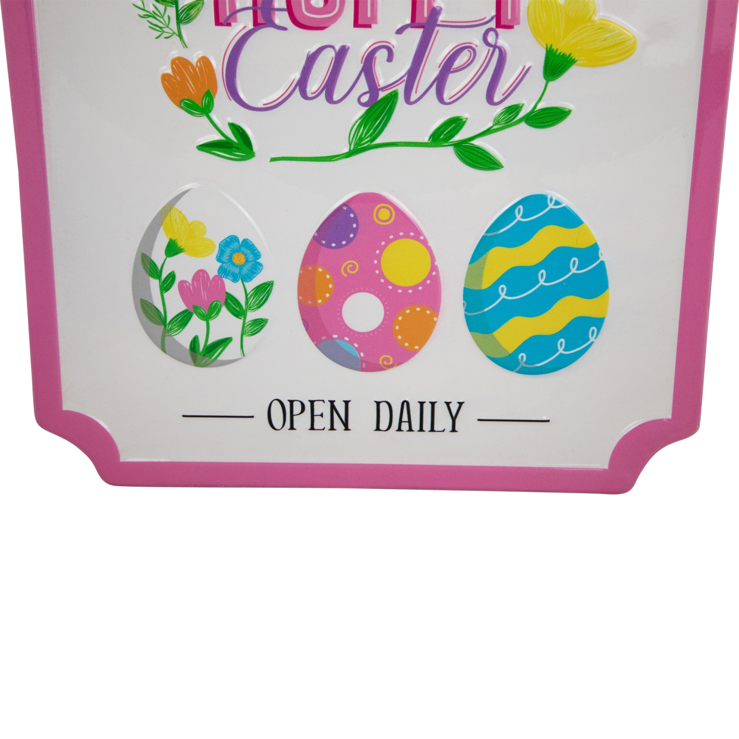 Hoppy Easter Open Daily Metal Wall Sign - 9.75"