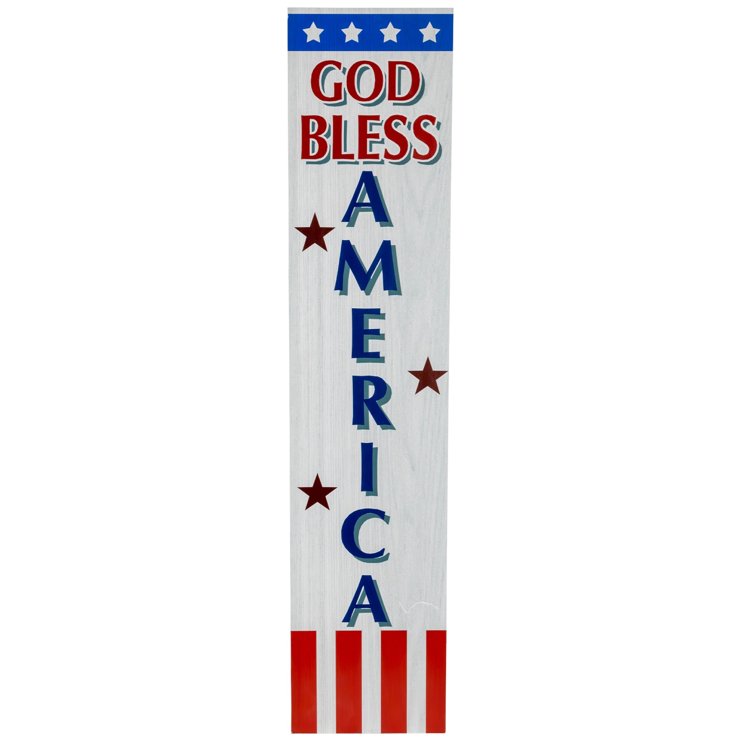 Affiche de porche en bois Patriotic de God Bless America - 35,75 po