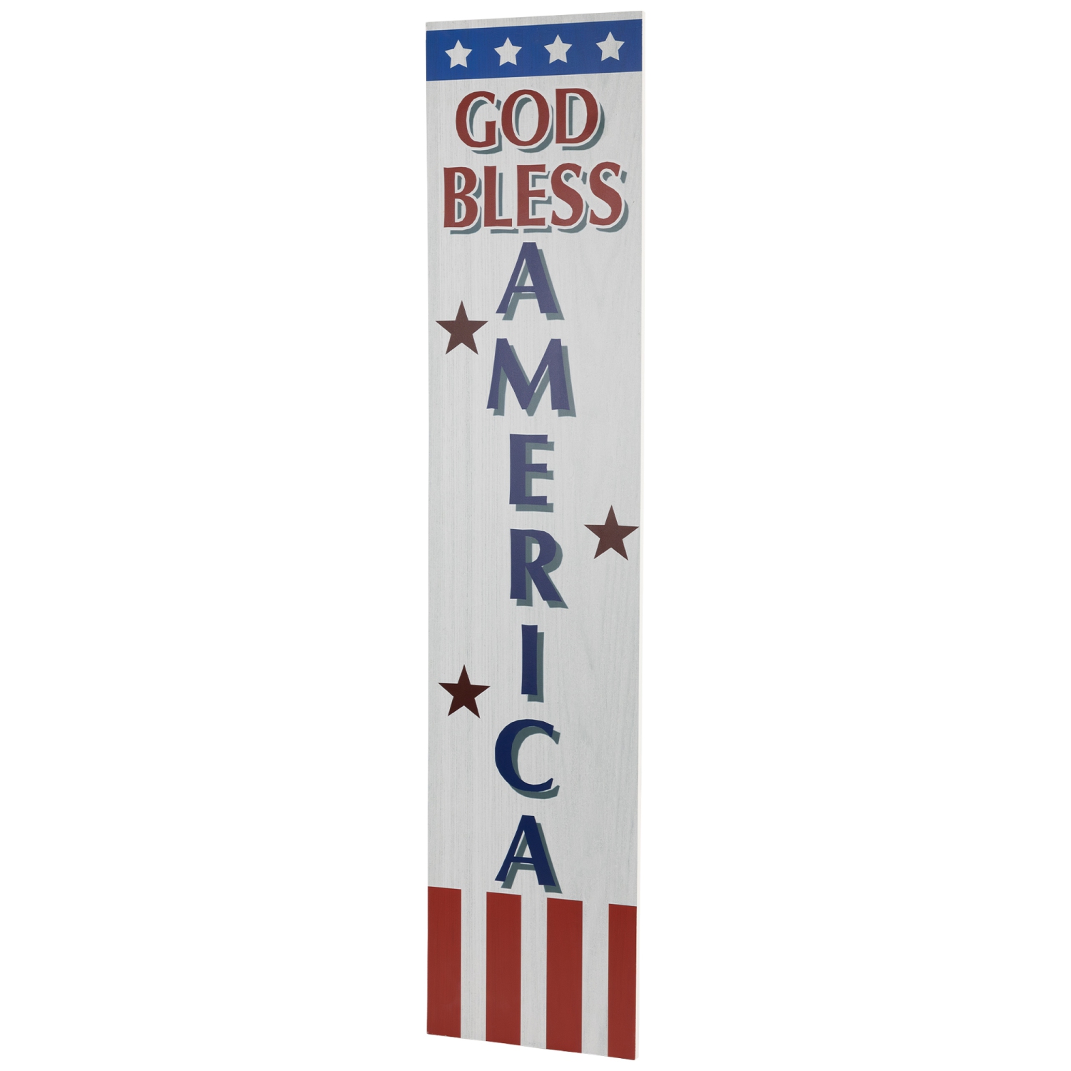 Affiche de porche en bois Patriotic de God Bless America - 35,75 po