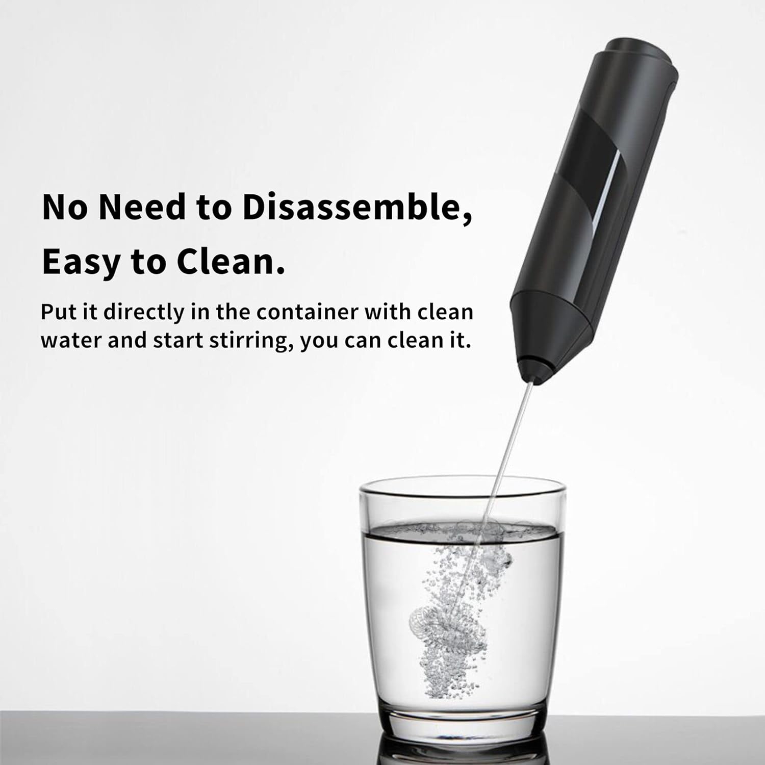 Milk Frother Handheld, Battery Operated 304 Stainless Steel Head Mini Electric Foam Maker Drink Mixer Egg Beater for Latte,Cappuccinos, Hot Chocolate