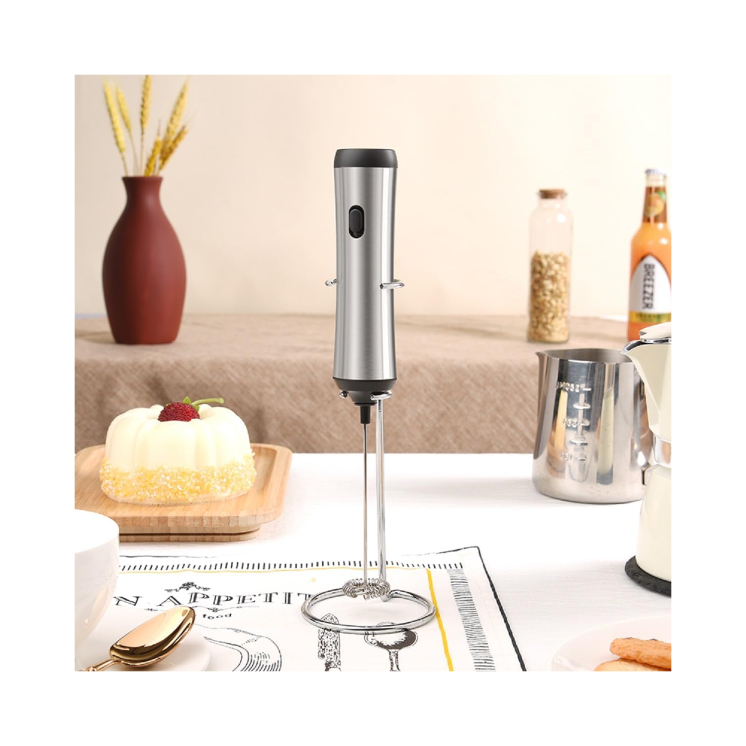 Electric Milk Frother, Handheld Frother USB-charging Foam Maker, Rechargeable Frother Mini Blender Coffee Frother,Chappccino,Frappe,Matcha