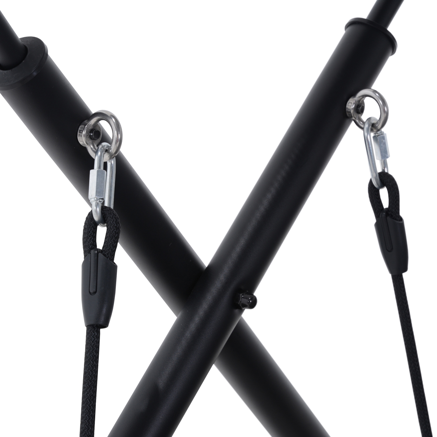 Deko Living Outdoor 3 Seat Cushioned Swing Chair with Textilene Fabric and Canopy