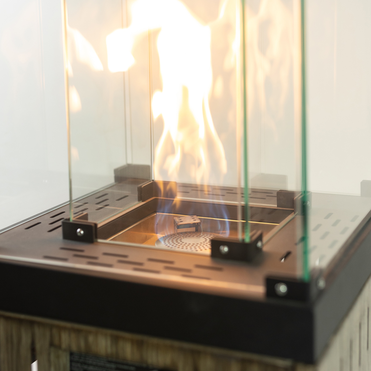 Outdoor Brown 12,500 BTU Propane Patio Column Heater