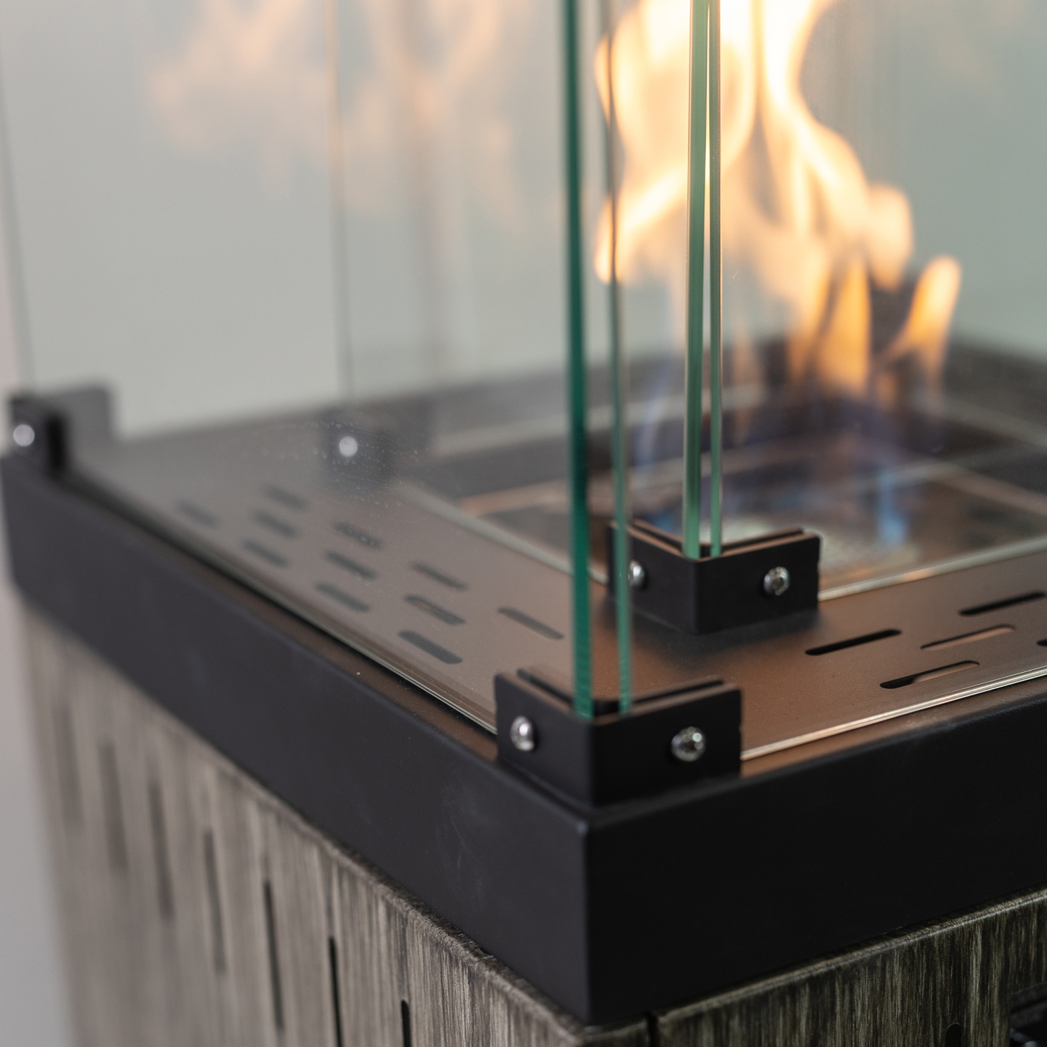 Outdoor Gray 12,500 BTU Propane Patio Column Heater