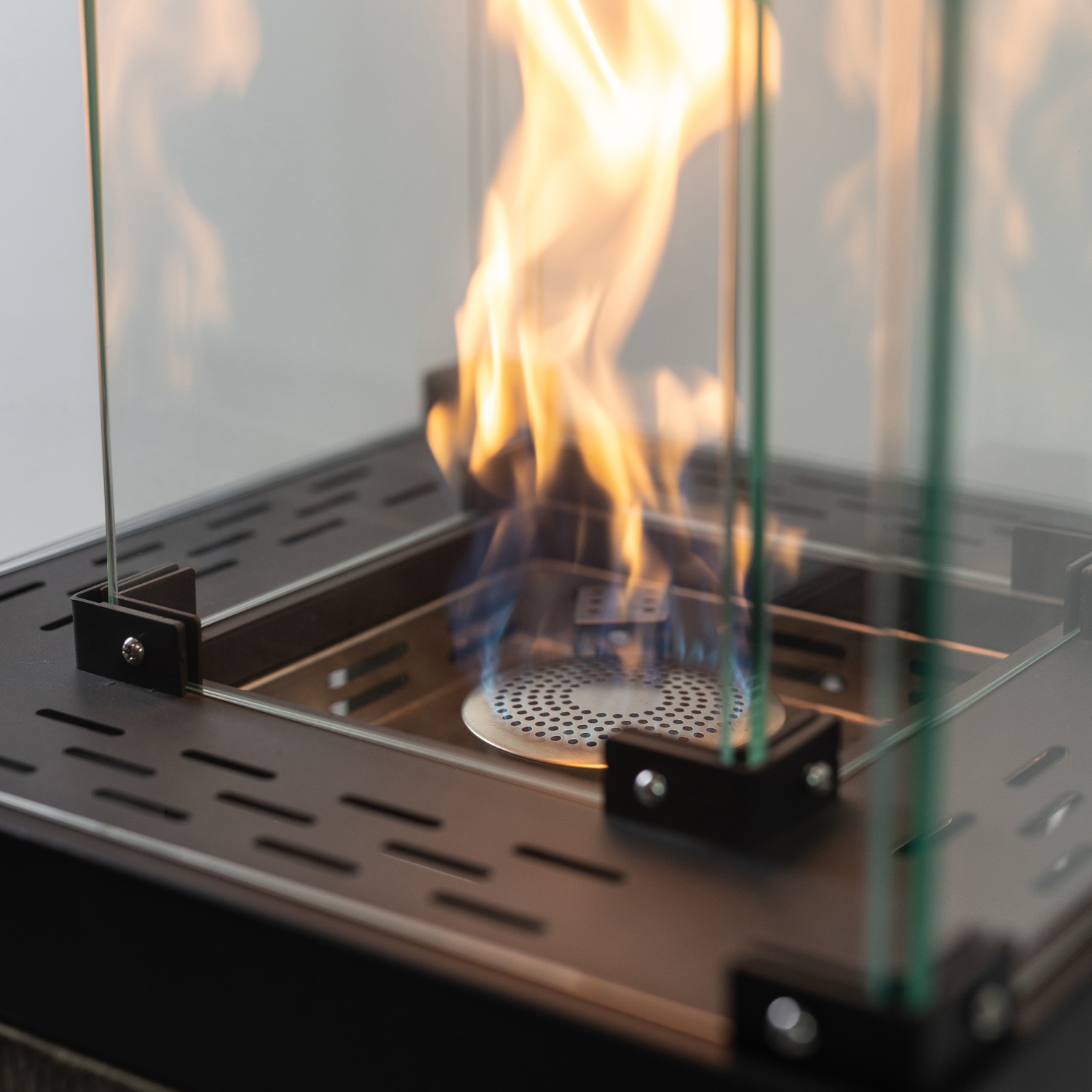 Outdoor Gray 12,500 BTU Propane Patio Column Heater