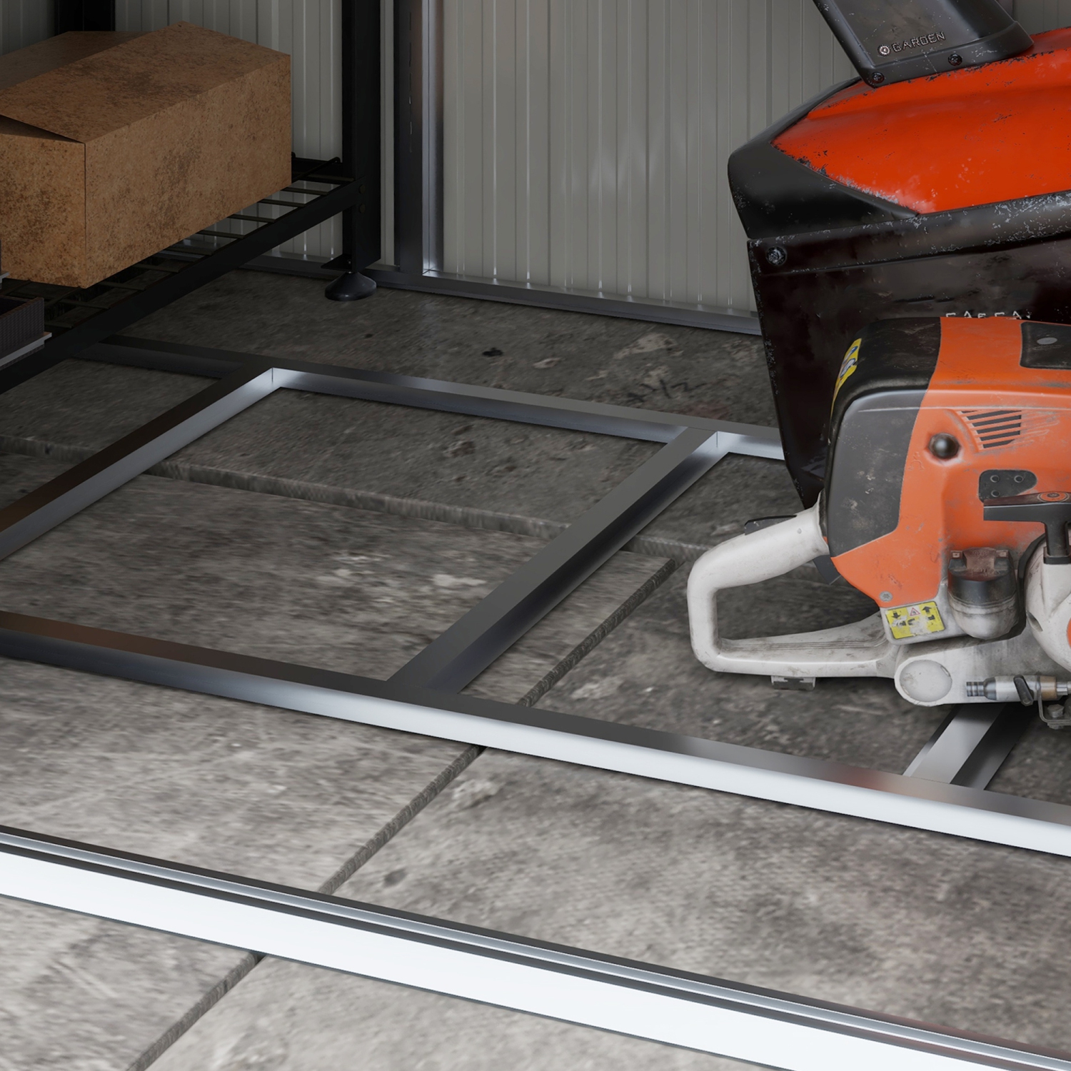 Remise de jardin galvanisée Outsunny de 8 x 4 pi avec tablettes ajustables et trousse de base, remise en métal d'extérieur avec portes coulissantes