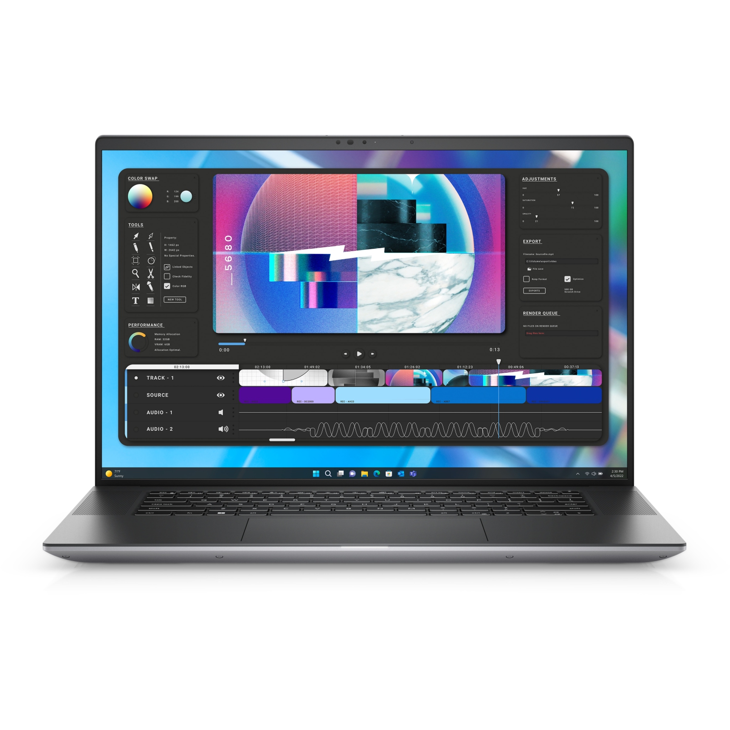 Dell Precision 5000 5680 Workstation Laptop (2023) | 16" FHD+ | Core i7 - 512GB SSD - 32GB RAM - RTX A2000 | Cores - 13th Gen CPU