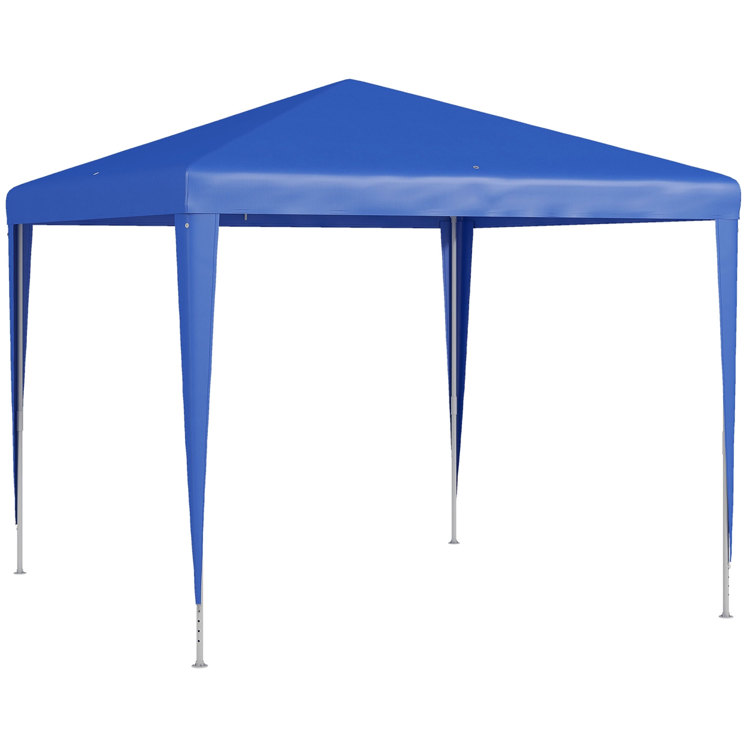Abri de jardin portatif Outsunny, tente de fête, 9 x 9 pi, pour les mariages, pare-soleil d'extérieur avec pattes habillées, bleu