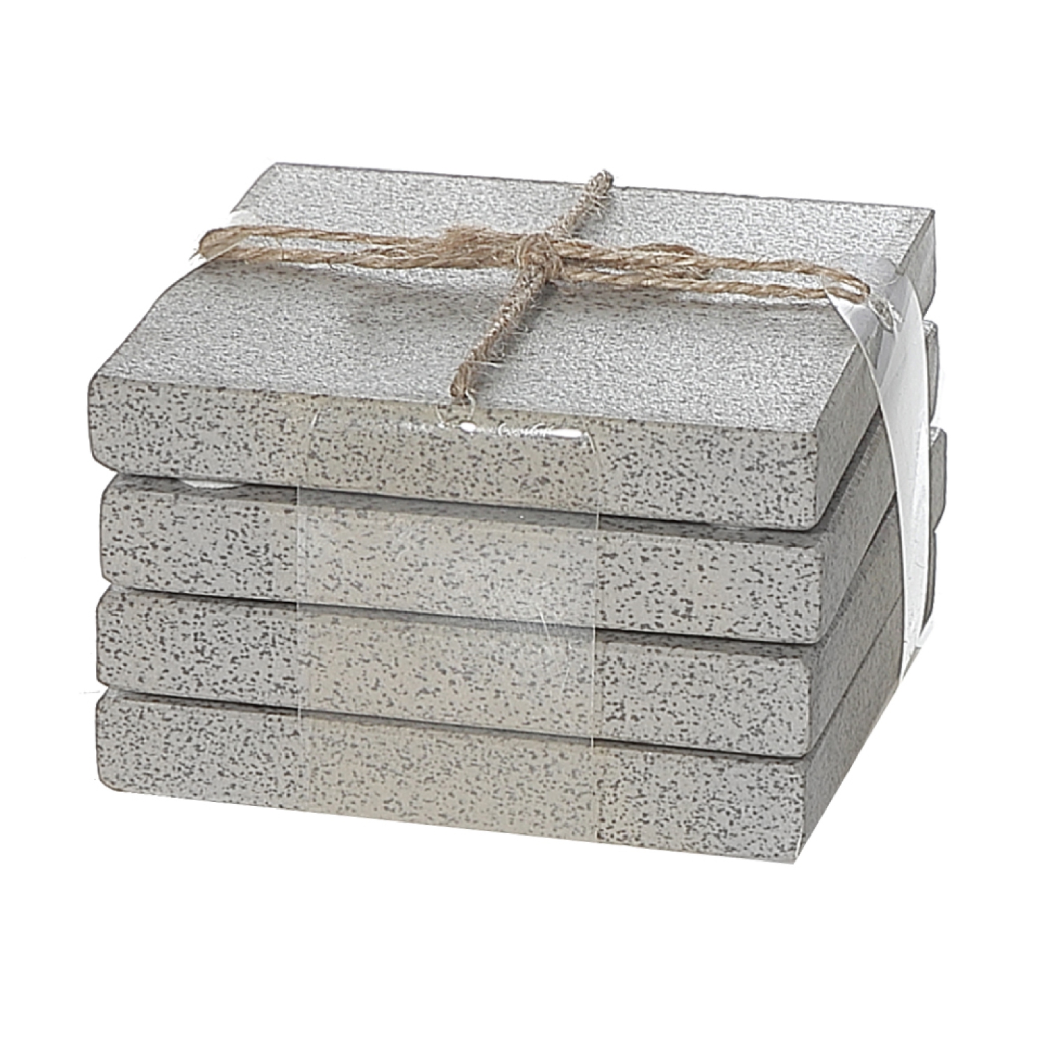 Maison Concepts 4PC Terrazzo Stone Square Coaster 4X4