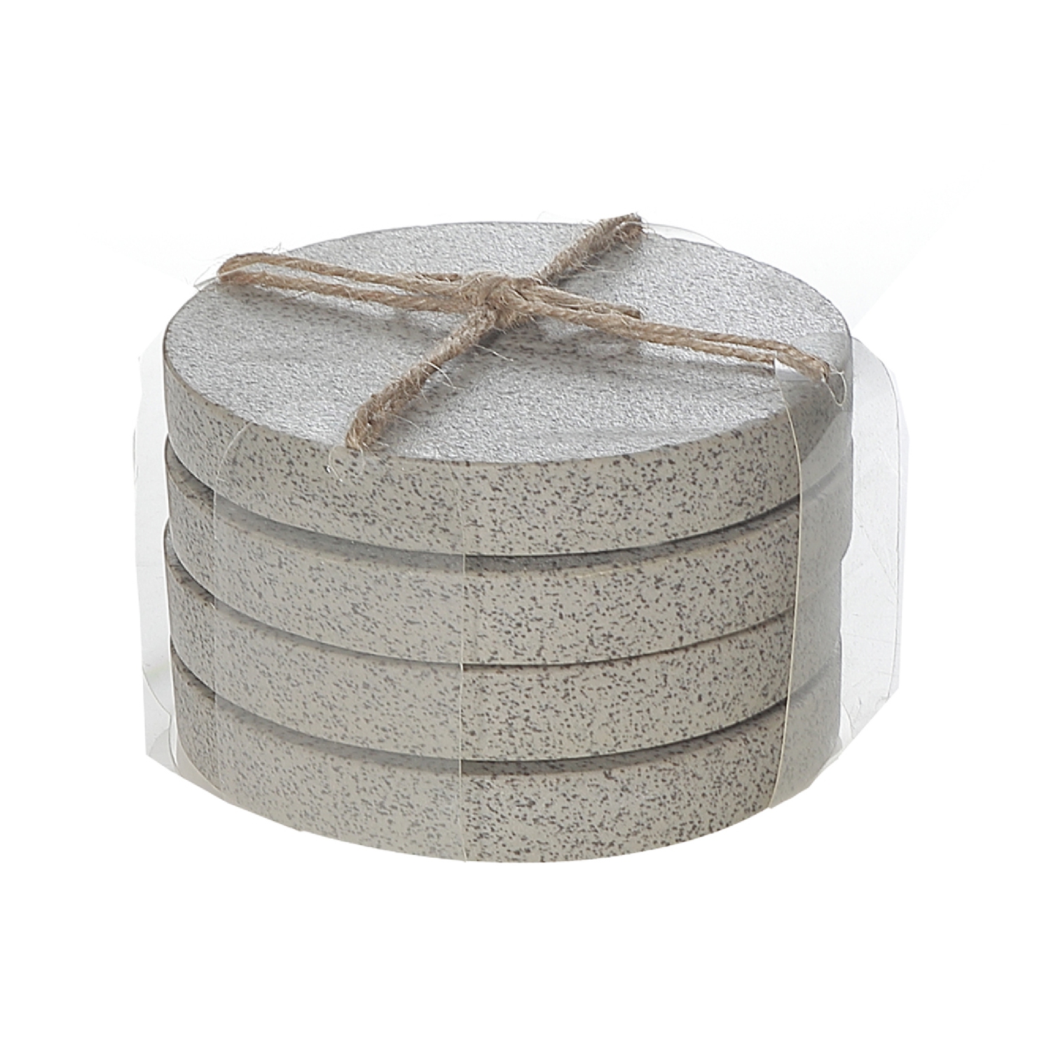 Maison Concepts 4PC Terrazzo Stone Round Coaster 4X4