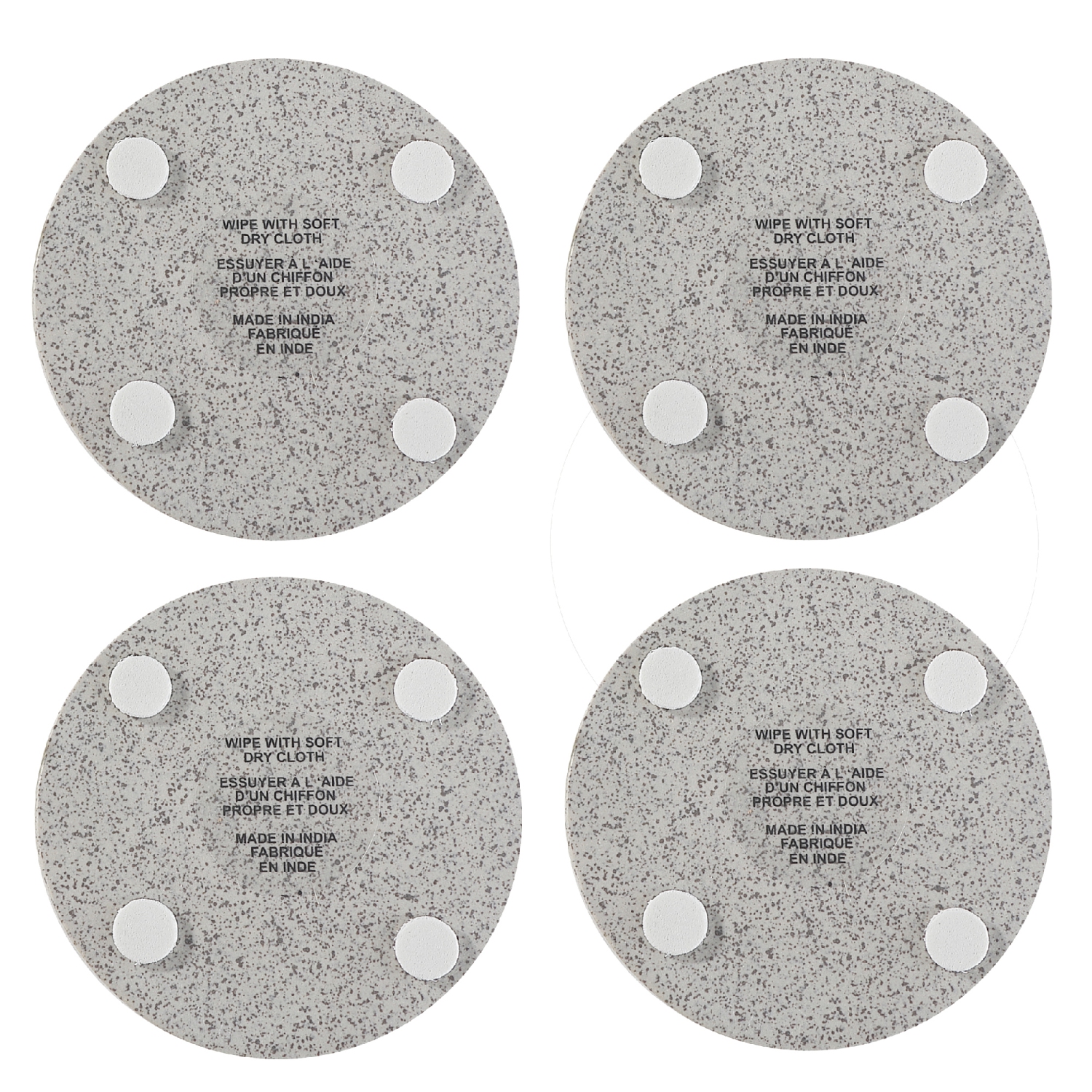 Maison Concepts 4PC Terrazzo Stone Round Coaster 4X4