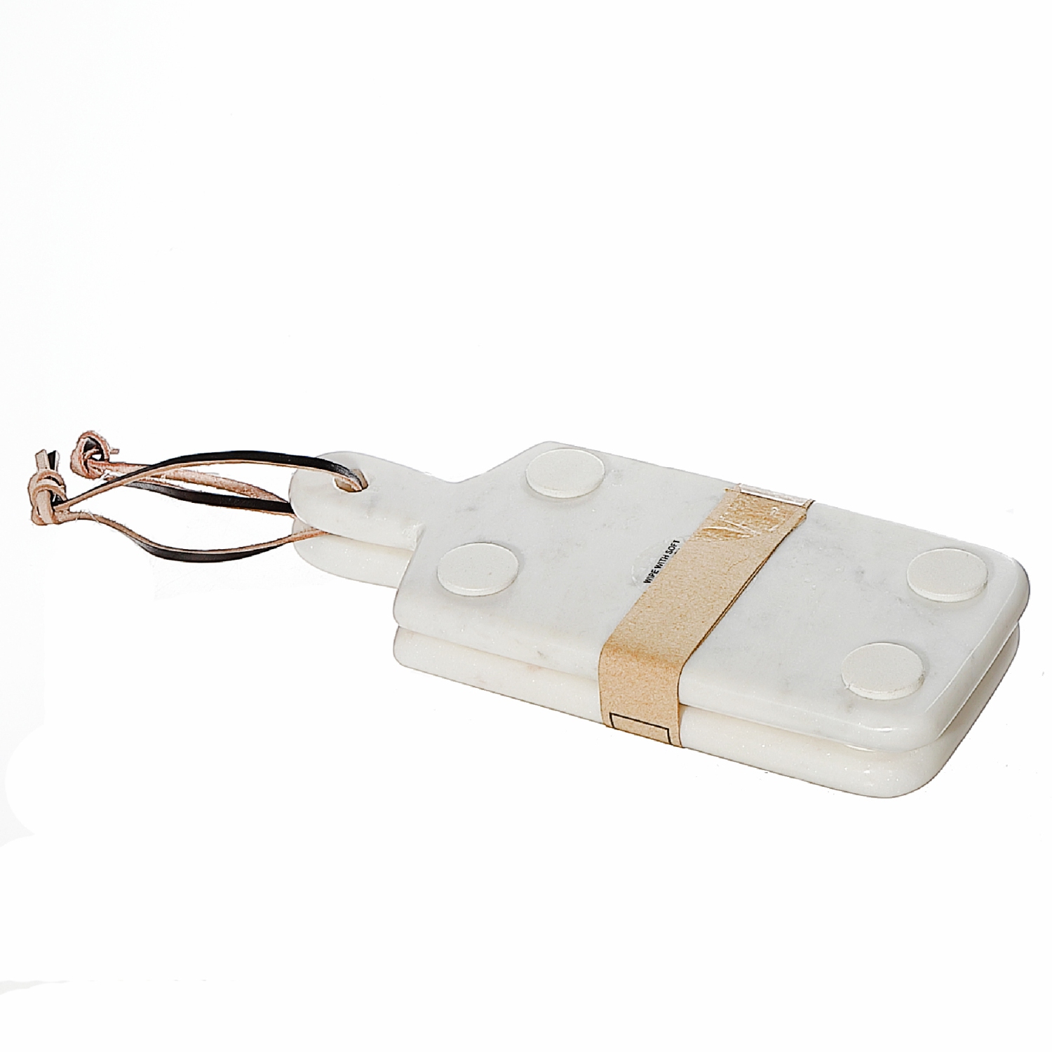 Maison Concepts 2PC Marble Cheese Board White 11X5