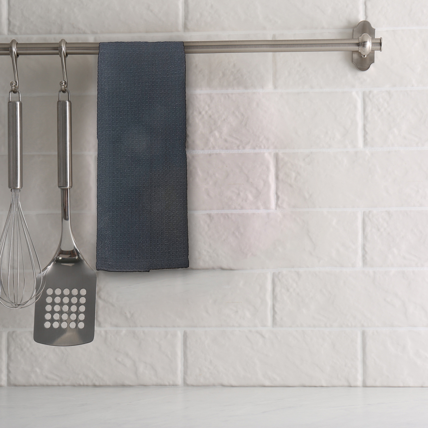 Maison Concepts Dish Towel Set Of 3 PCs Block Print Black