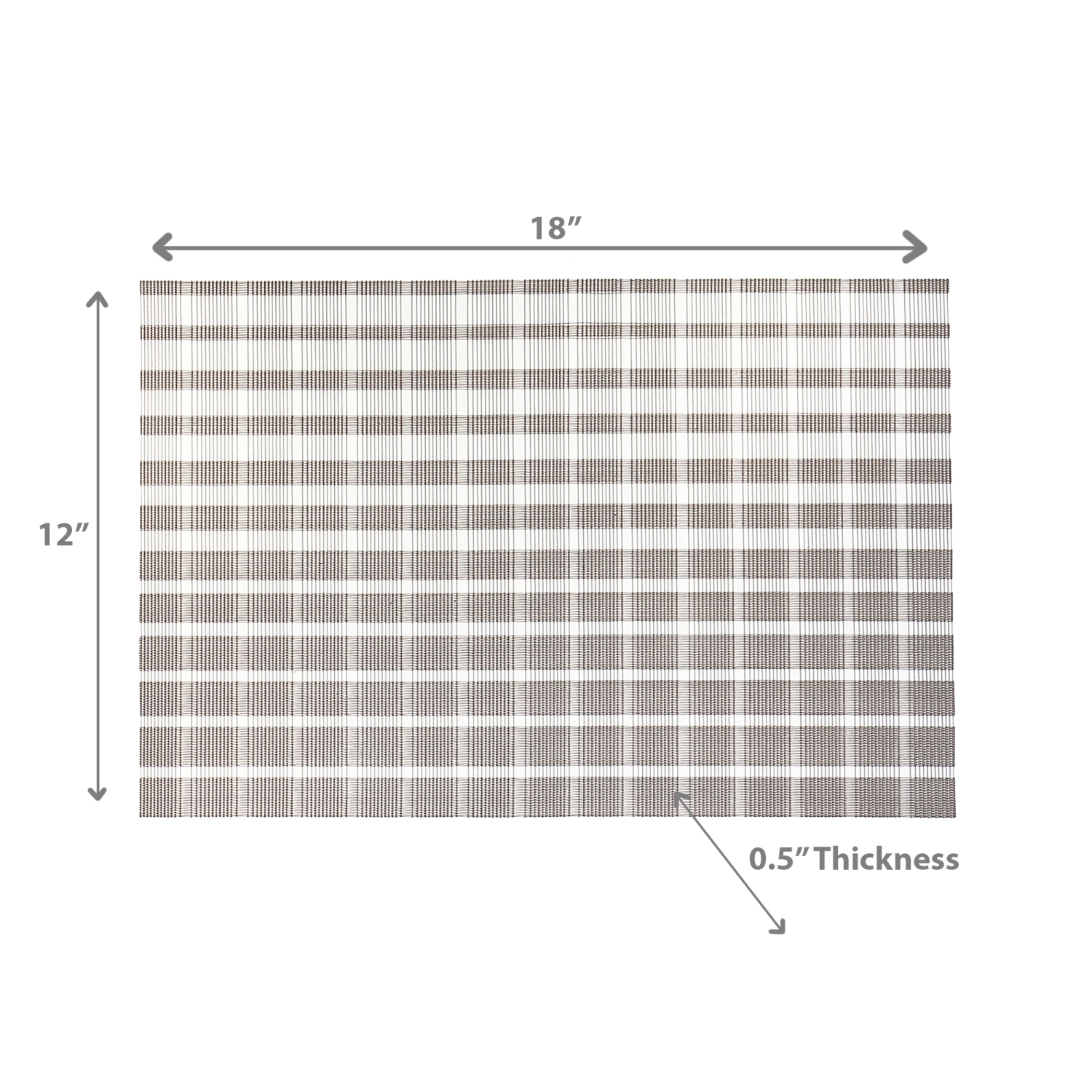 Maison Concepts 4PC Woven Pvc Placemat Basketweave Sand 12 X 18 - Set of 3