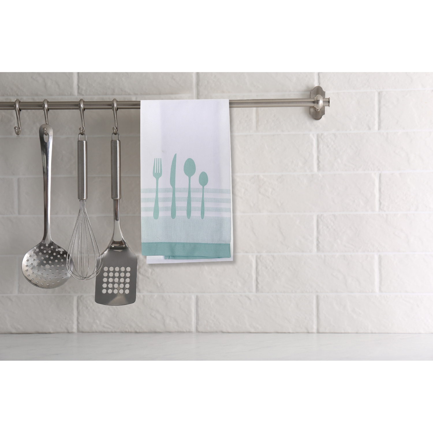 Maison Concepts Utensil Front Stitched Tea Towel Blue - Set of 6