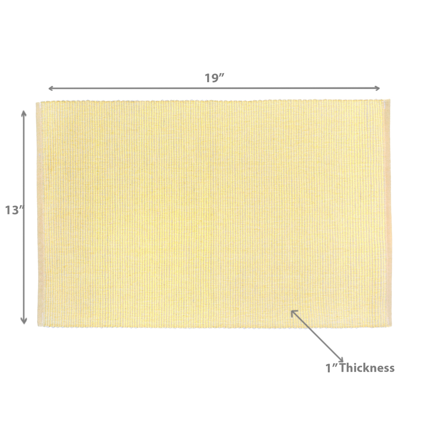 Maison Concepts Chambray Ribbed Placemat Butter 13 X 19 - Set of 12