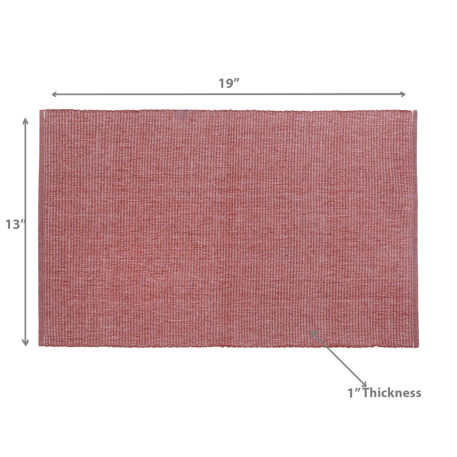 Maison Concepts Chambray Ribbed Placemat Clay 13 X 19 - Set of 12