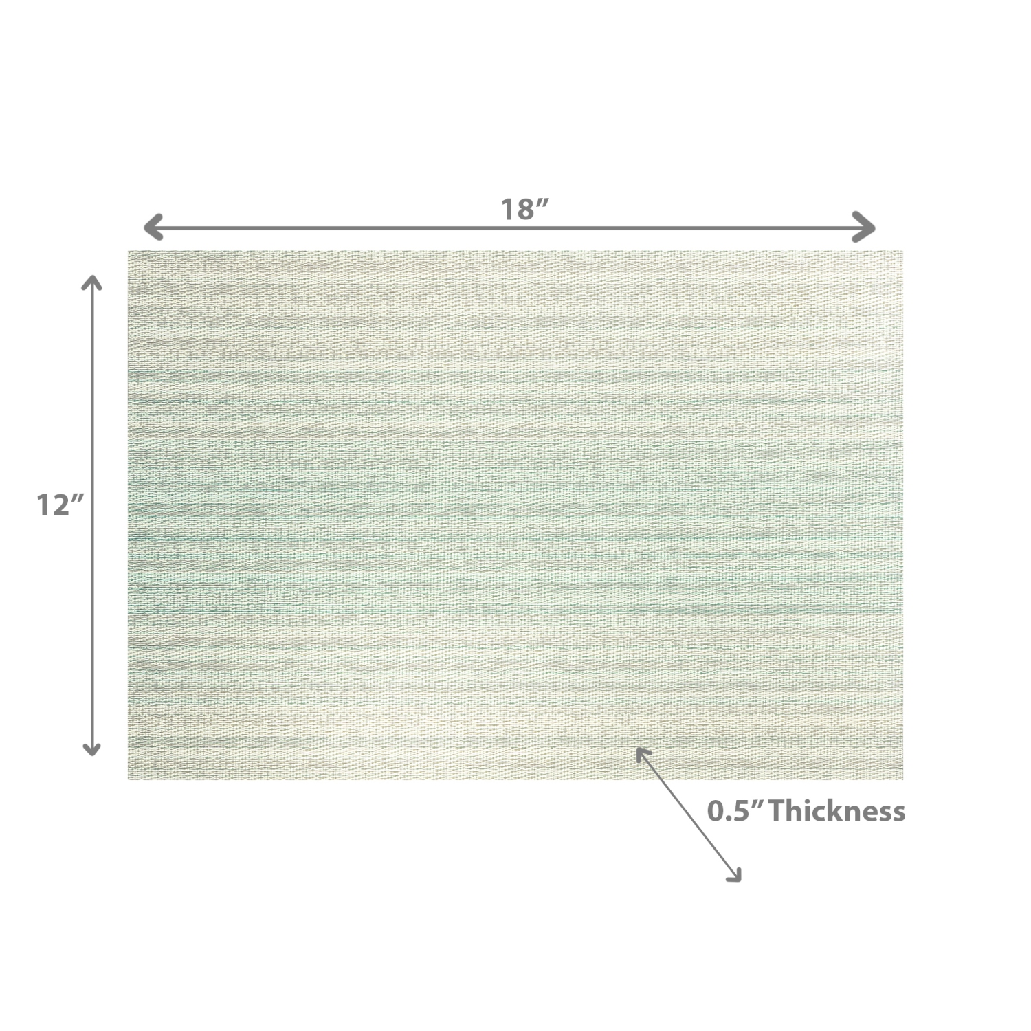 Maison Concepts 4PC Woven Pvc Placemat Sandy Light Blue 12 X 18 - Set of 3