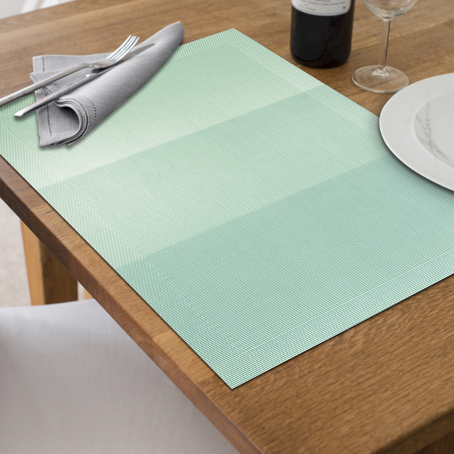 Maison Concepts 4PC Woven Pvc Placemat Maison Light Blue 12 X 18 - Set of 3